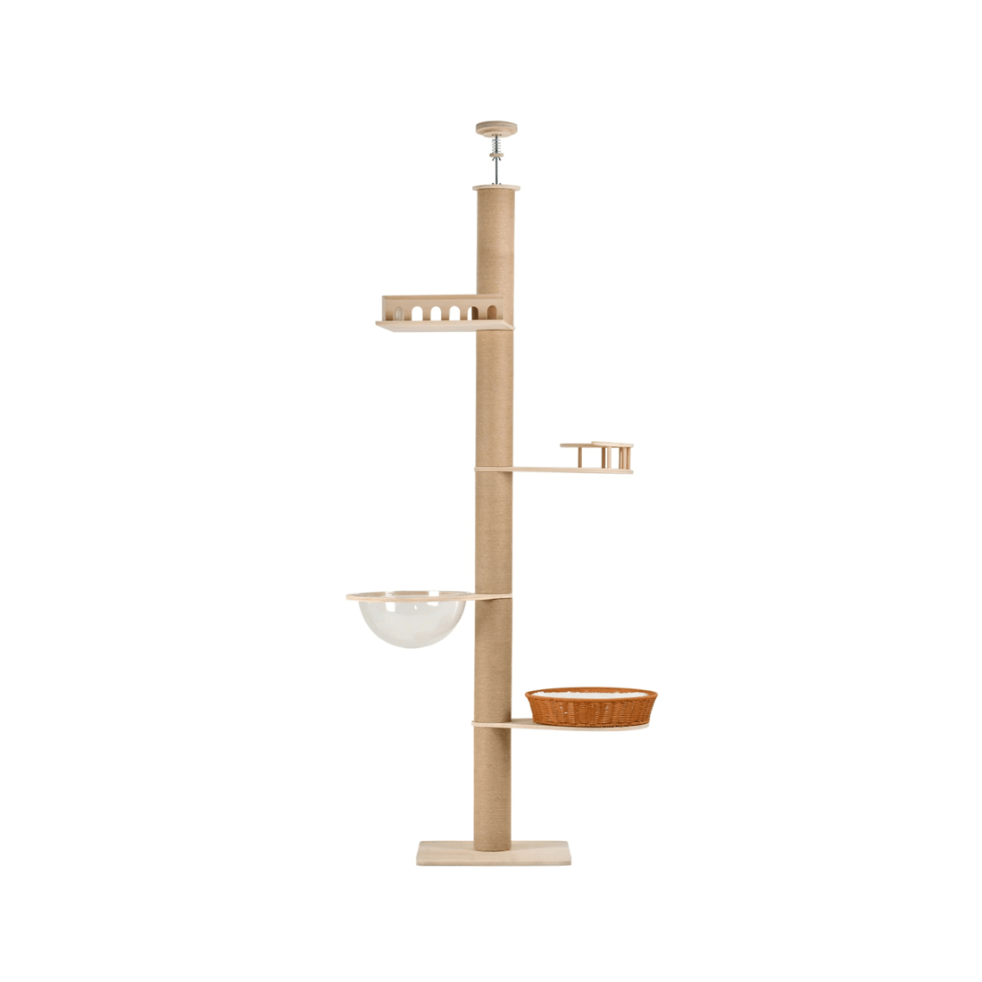 2 Advwin Cat Tree Floor To Ceiling Scratching Post 255cm-265cm, 2 of 8