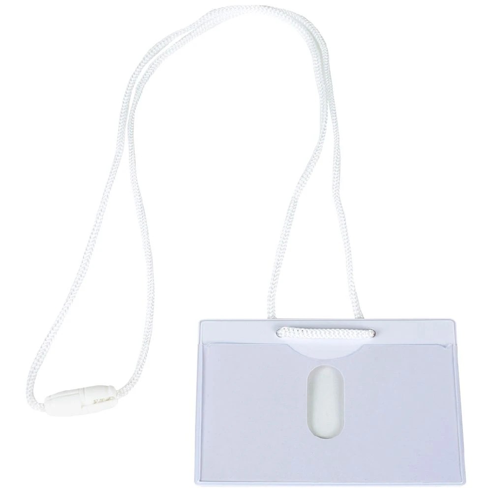 1 Rexel Hole Card Holder with Lanyard 10 Pack, 1 of 2
