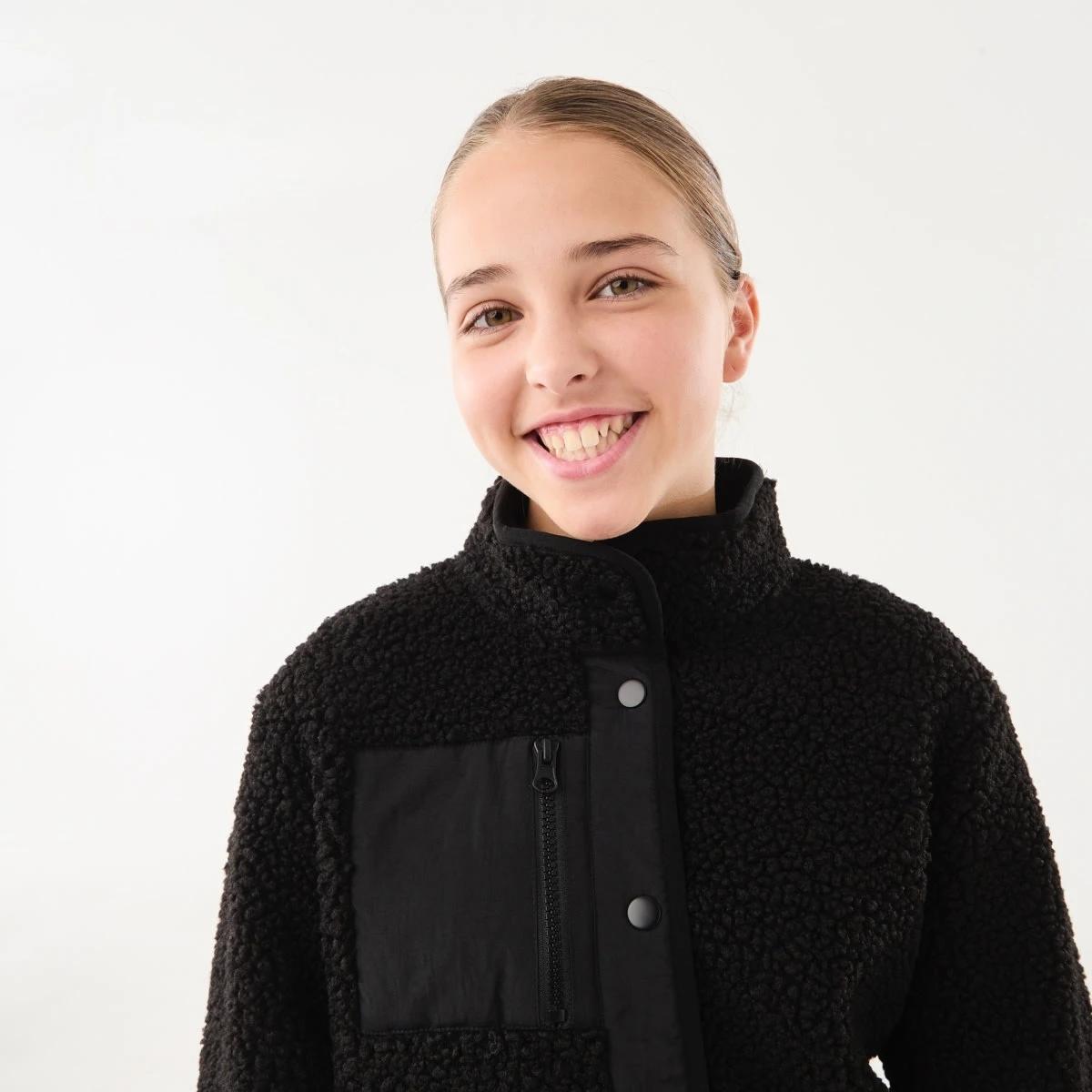 4 Teddy Fleece Jacket Black, 4 of 10