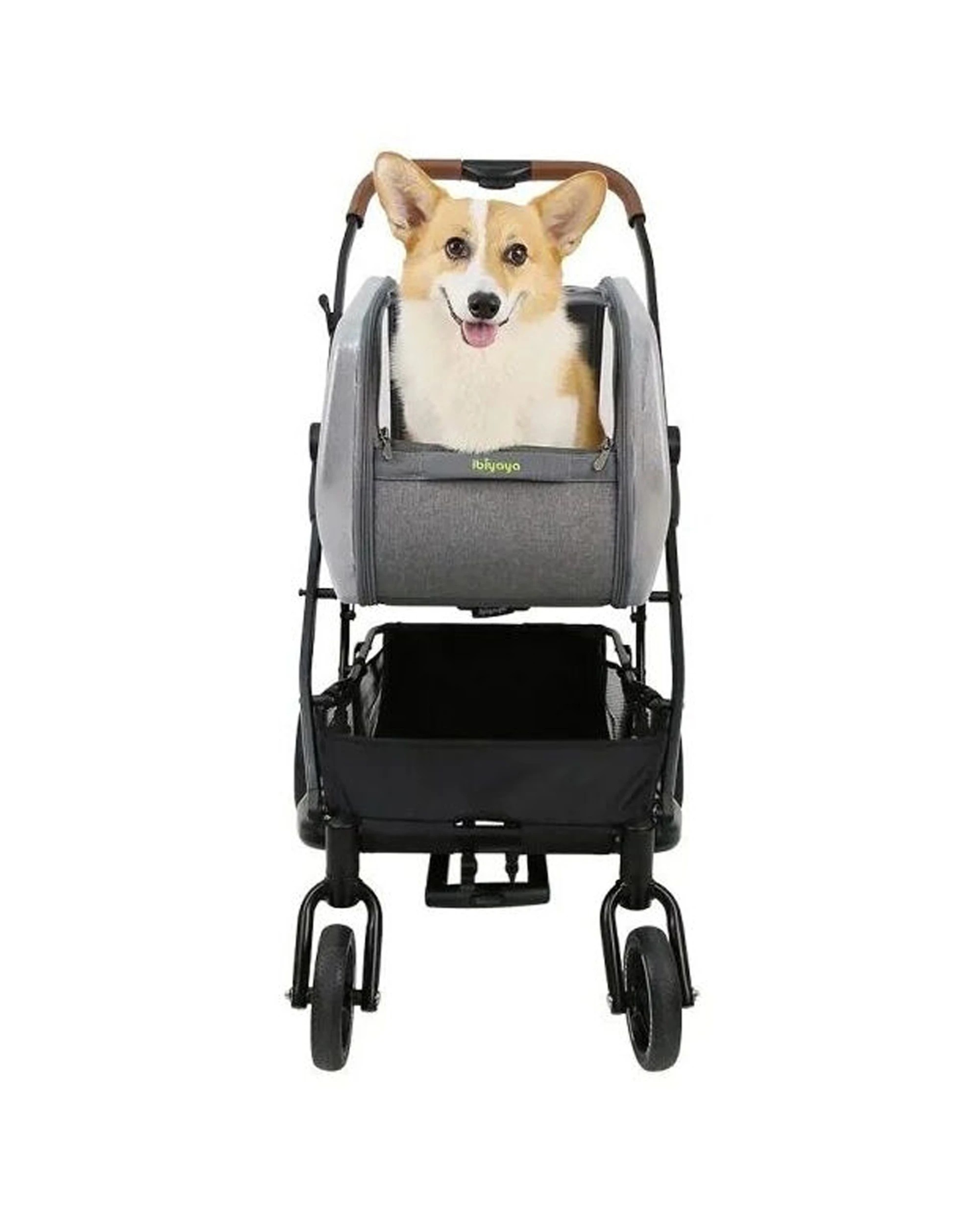 2 Ibiyaya NeoRider Multi-Purpose Detachable Pet Stroller Foldable Carrier - Silver, 2 of 5