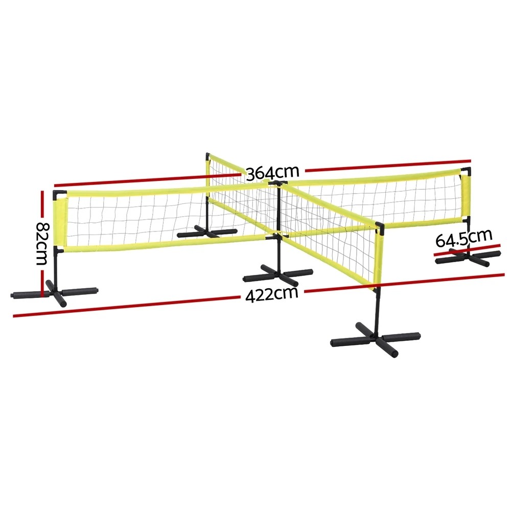 2 Everfit Water Volleyball Net Set Portable Swimming Pool Nets Game 4 Anchor Bags - Yellow, 2 of 5
