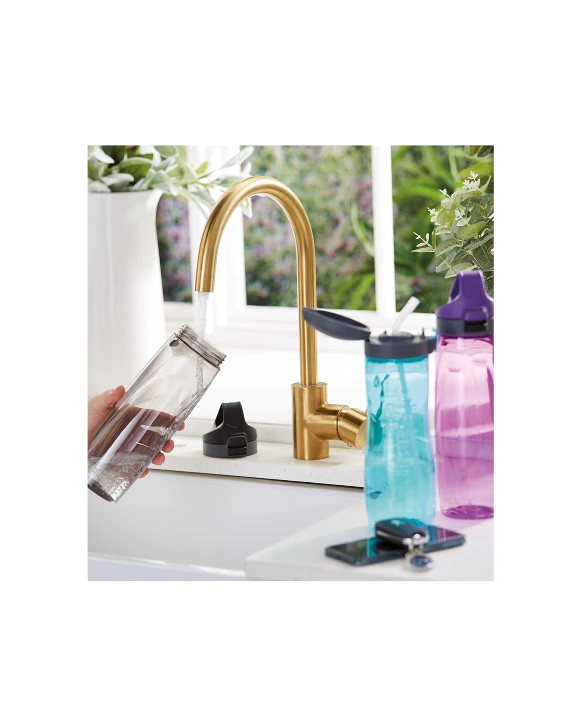 2 Sistema Hydrate Adventum 900ml 3pc Leak Proof Flip Top Carry Handle Water Bottle - Assorted, 2 of 3