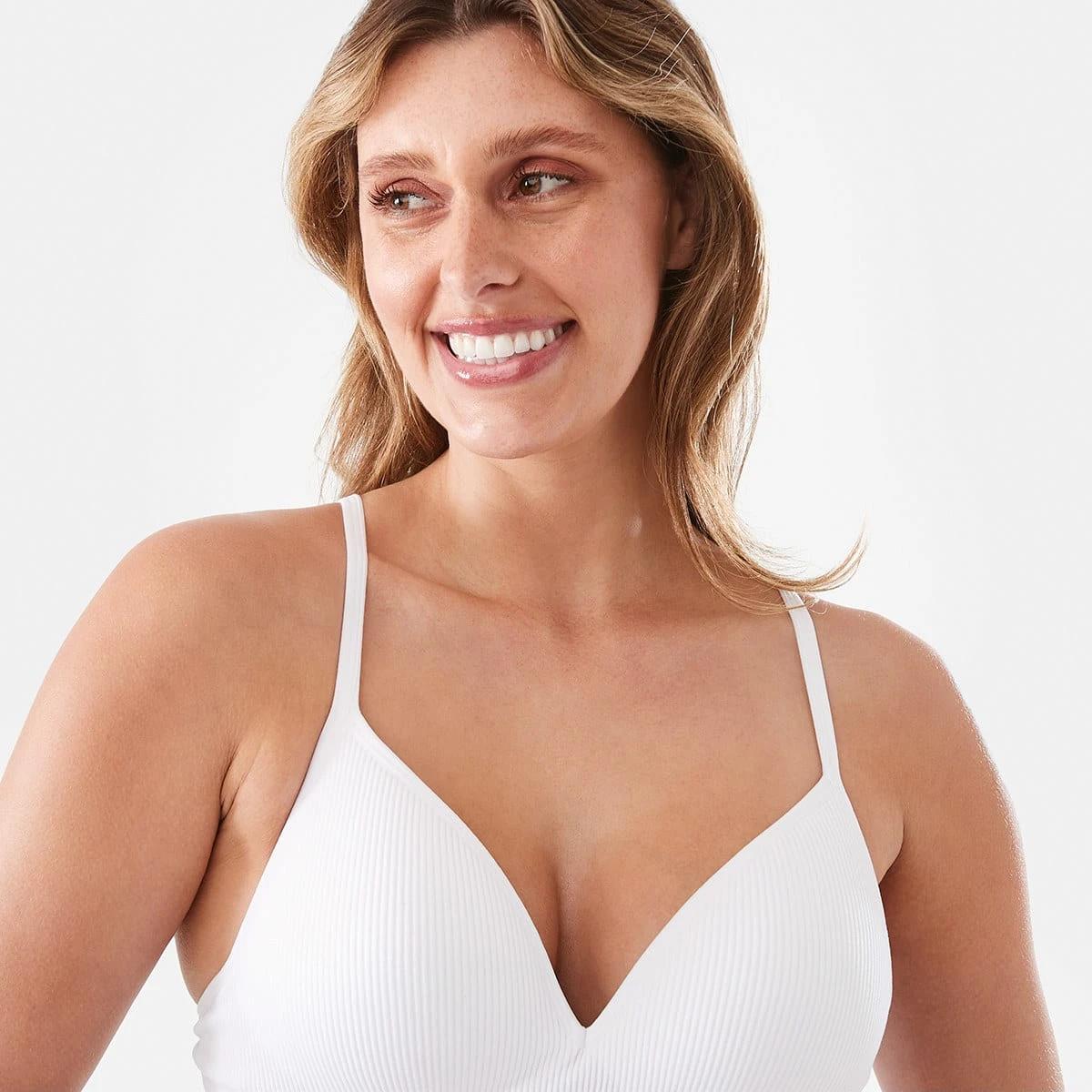 4 Seamfree Rib T-shirt Bra WHITE, 4 of 6