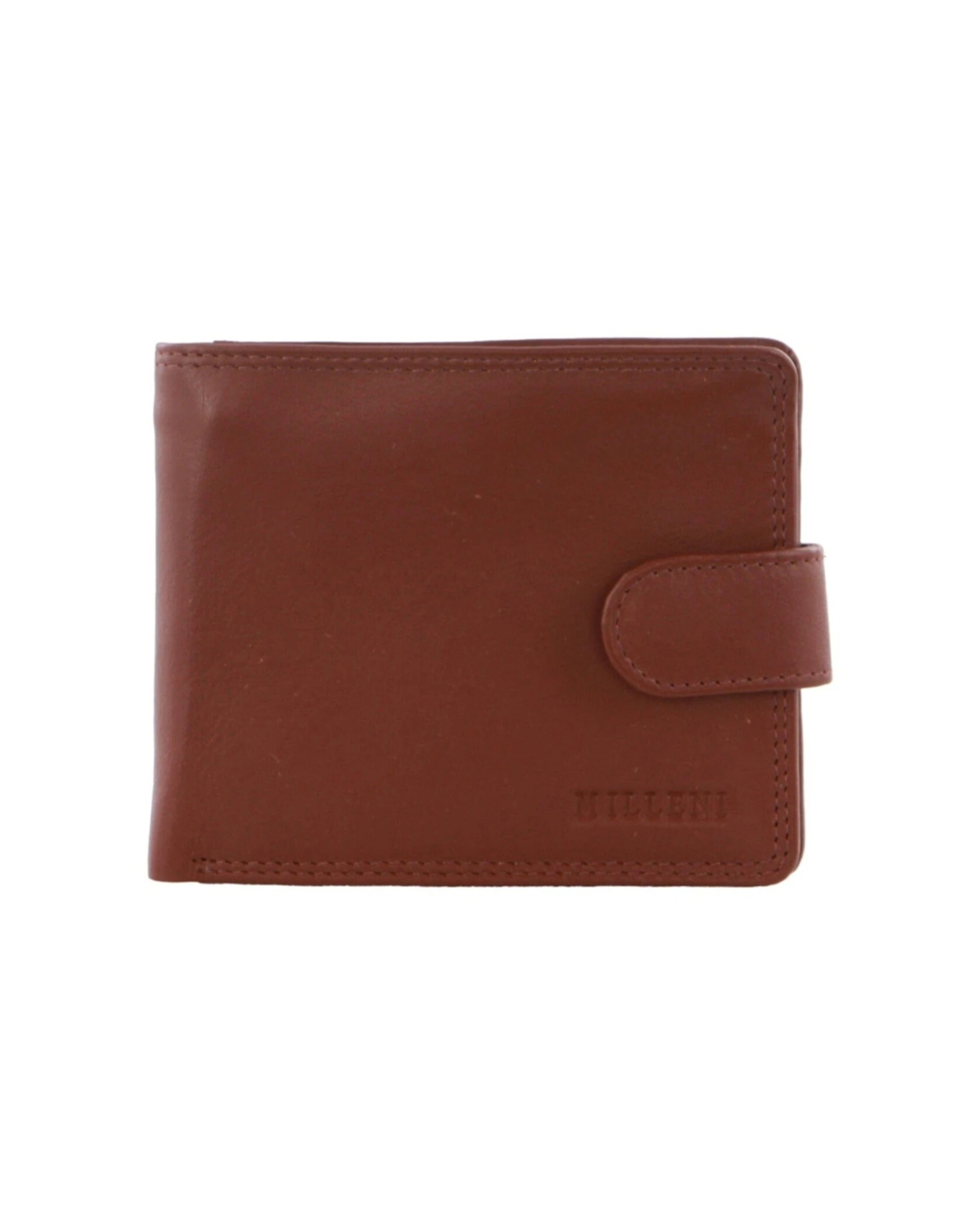 1 Milleni Men's Leather Tab Cash/Card RFID Protected Wallet 11x9.5cm Tan - Brown, 1 of 1