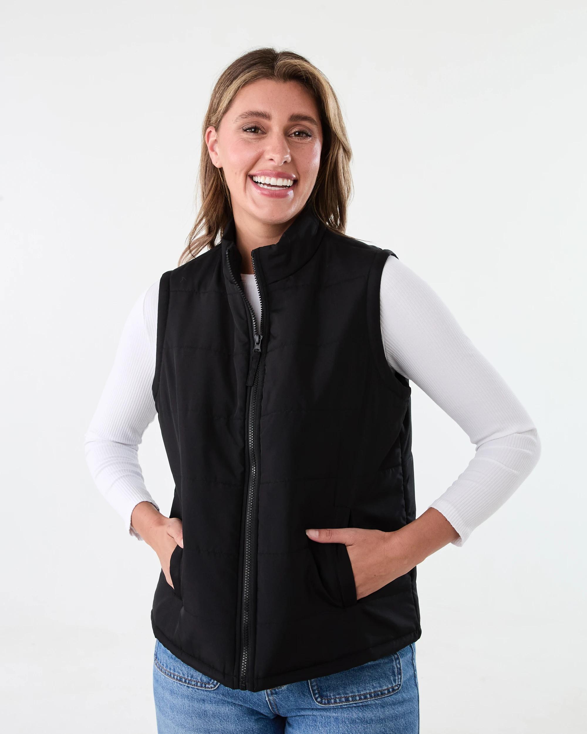 1 Puffer Gilet Black