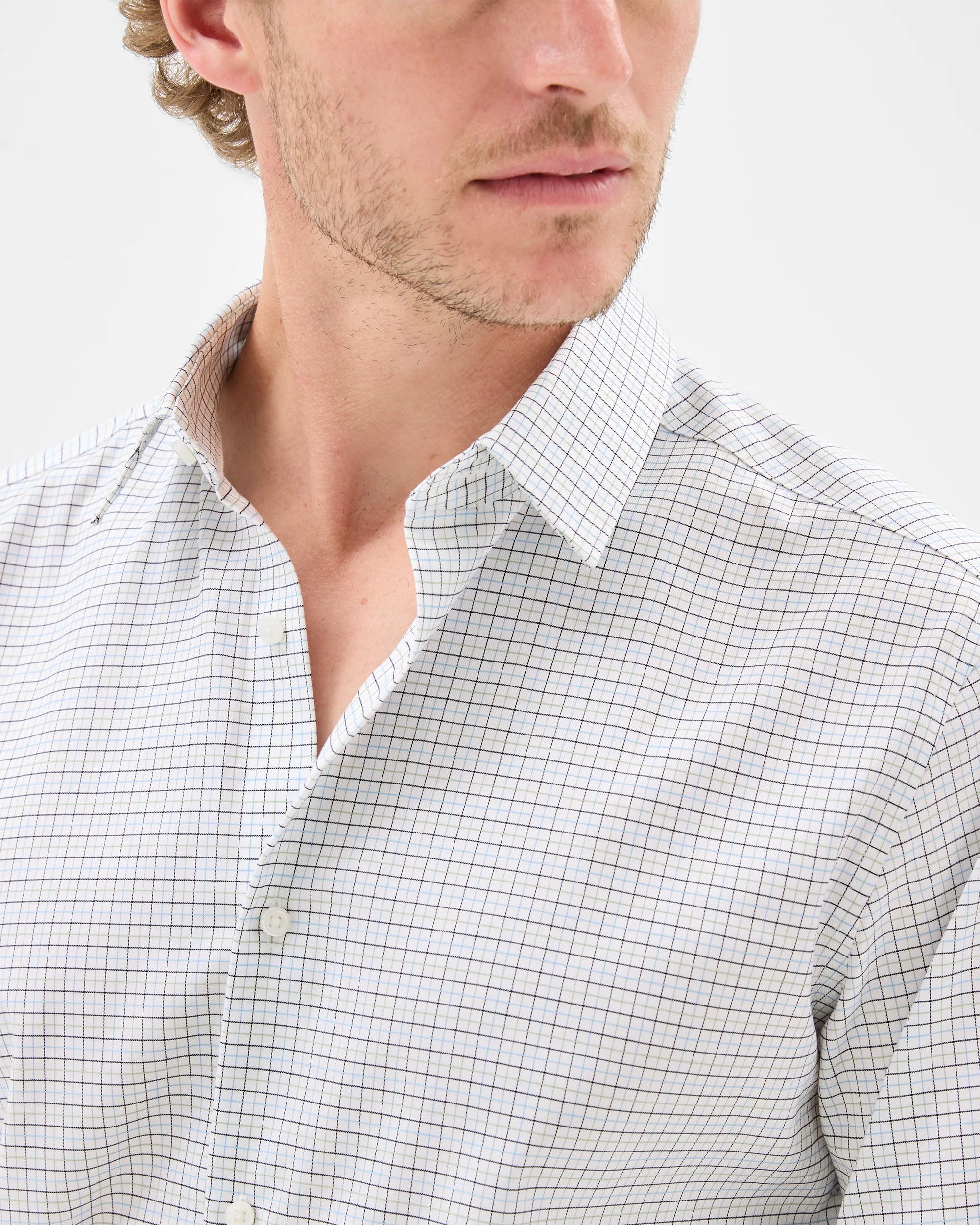 4 Preview Non Iron Long Sleeve Business Shirt CHECK JUNGLE, 4 of 6