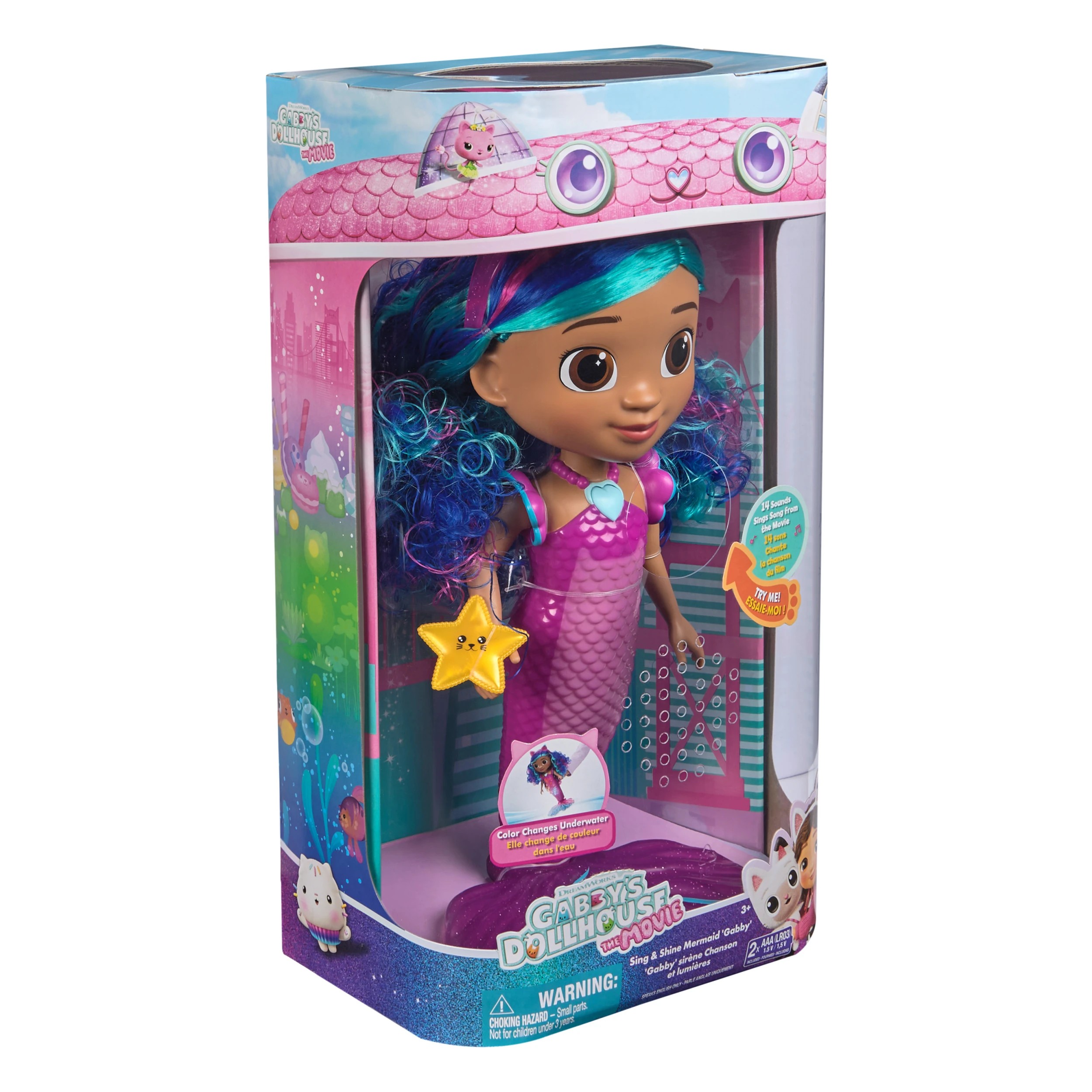 2 Gabby's Dollhouse: The Movie: Sing and Shine Mermaid Gabby, 2 of 10