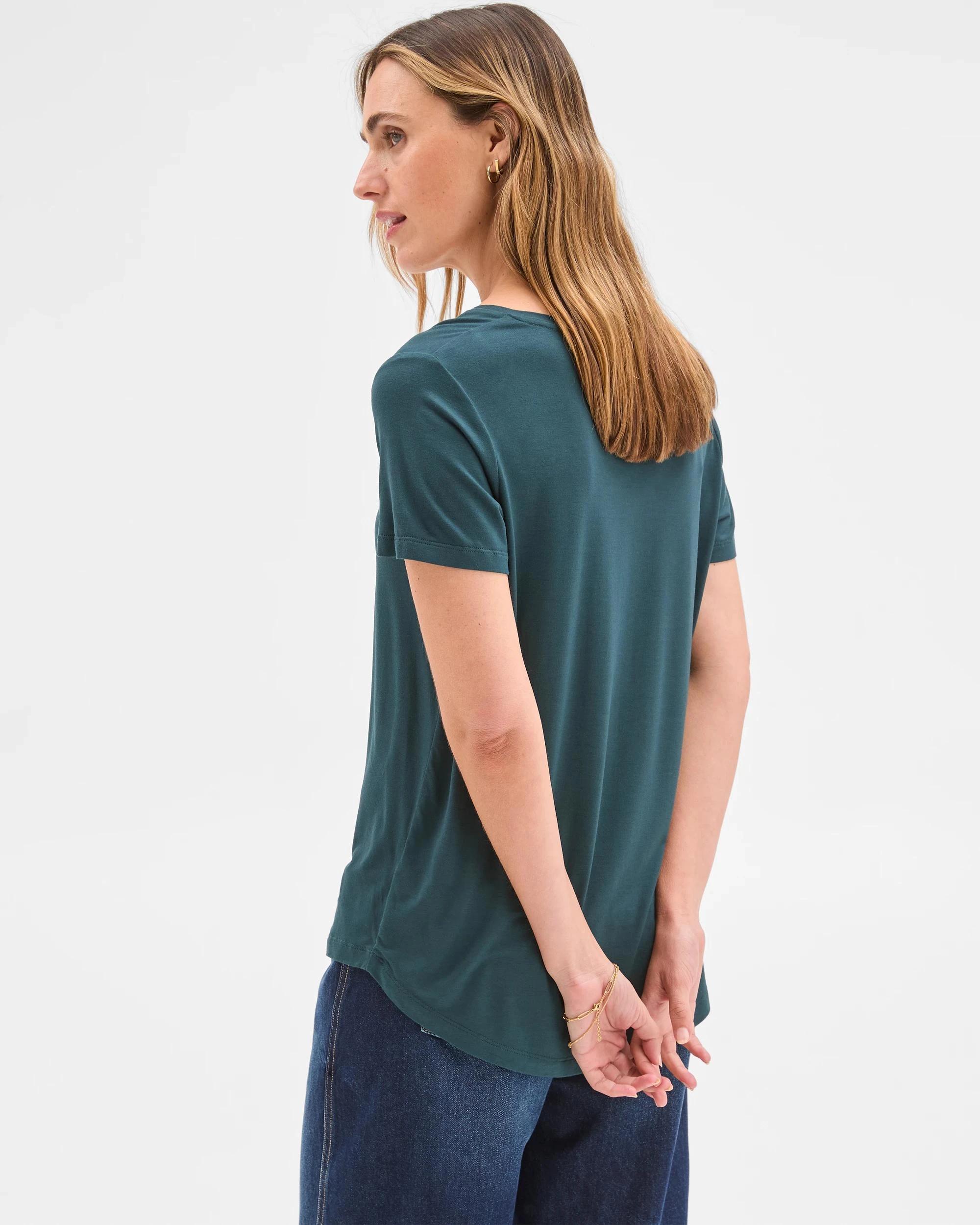 5 Target Woman Short Sleeve V-Neck T-Shirt MAGICAL FOREST, 5 of 5