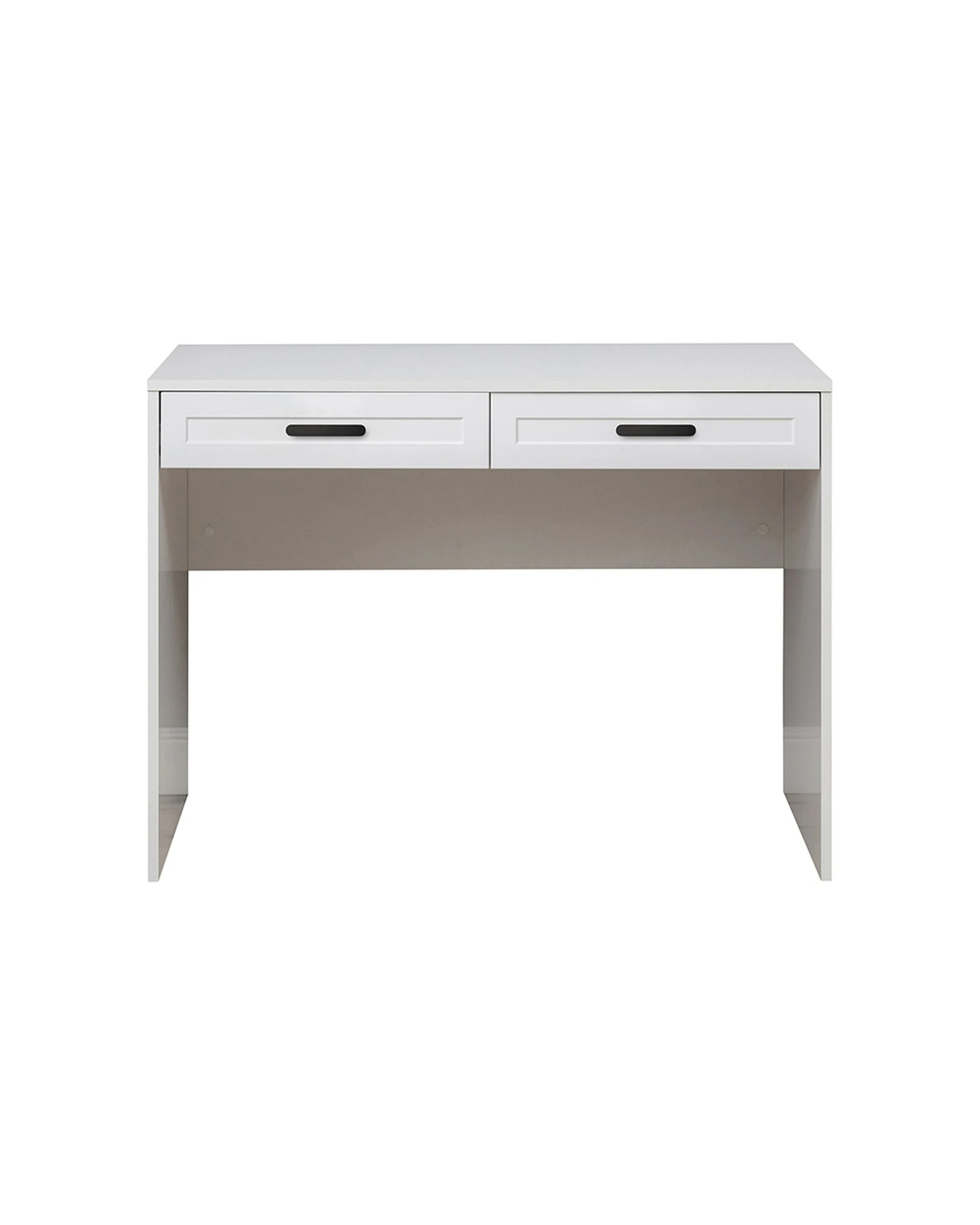 1 European Cabinetry Odessa Hamptons Front Furniture Desk Oval Handle - White, 1 of 2