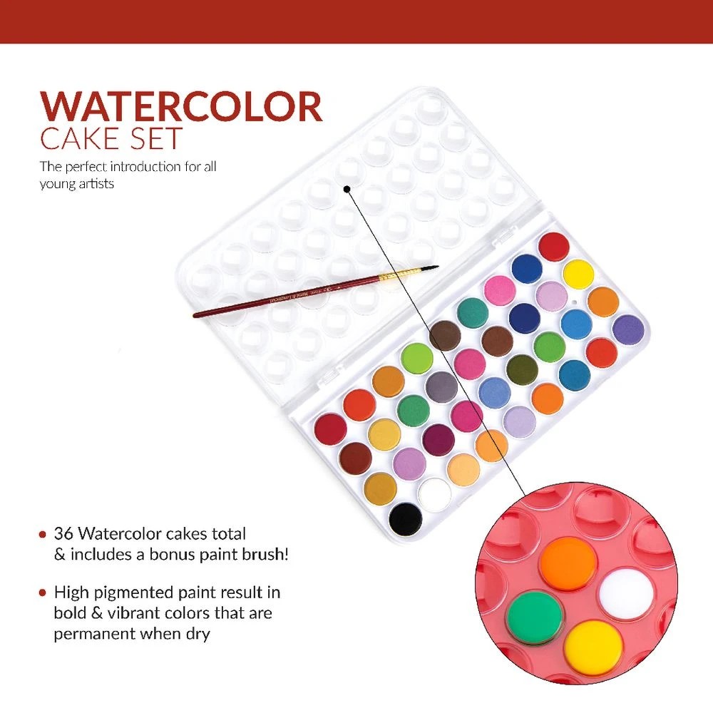 7 Royal & Langnickel Watercolour Cakes Set 37 Piece, 7 of 7