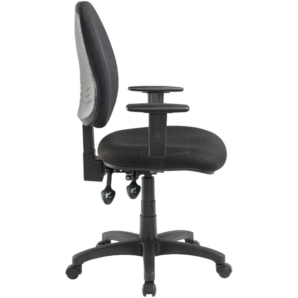 4 Pago Matrix II Plus Heavy-Duty w/Height Adjustable Arms Black Drafting Chairs, 4 of 8