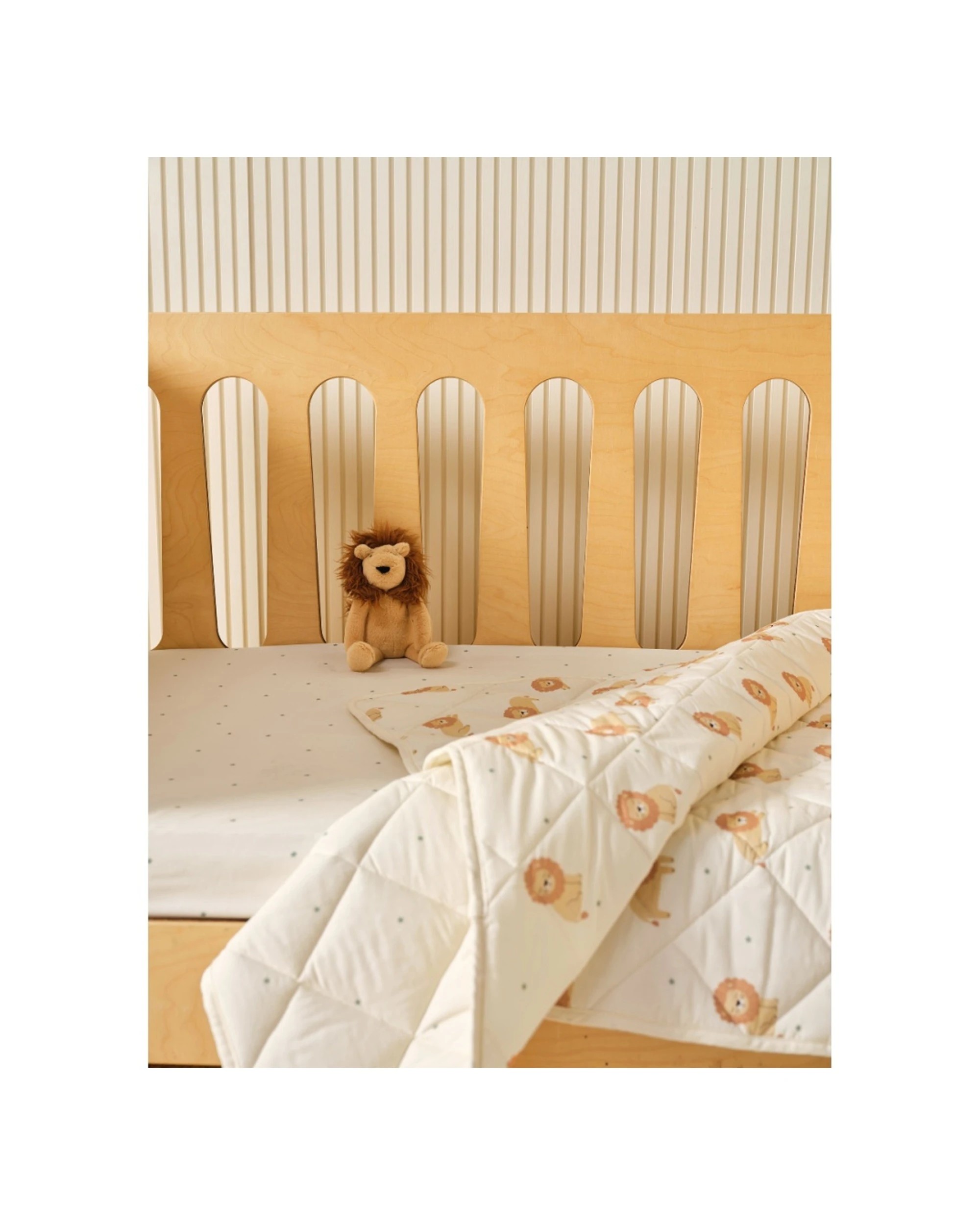 4 Linen House Kids Cat Nap Cot Coverlet Soft Quilted Cotton Nursery Bedding - White, 4 of 5