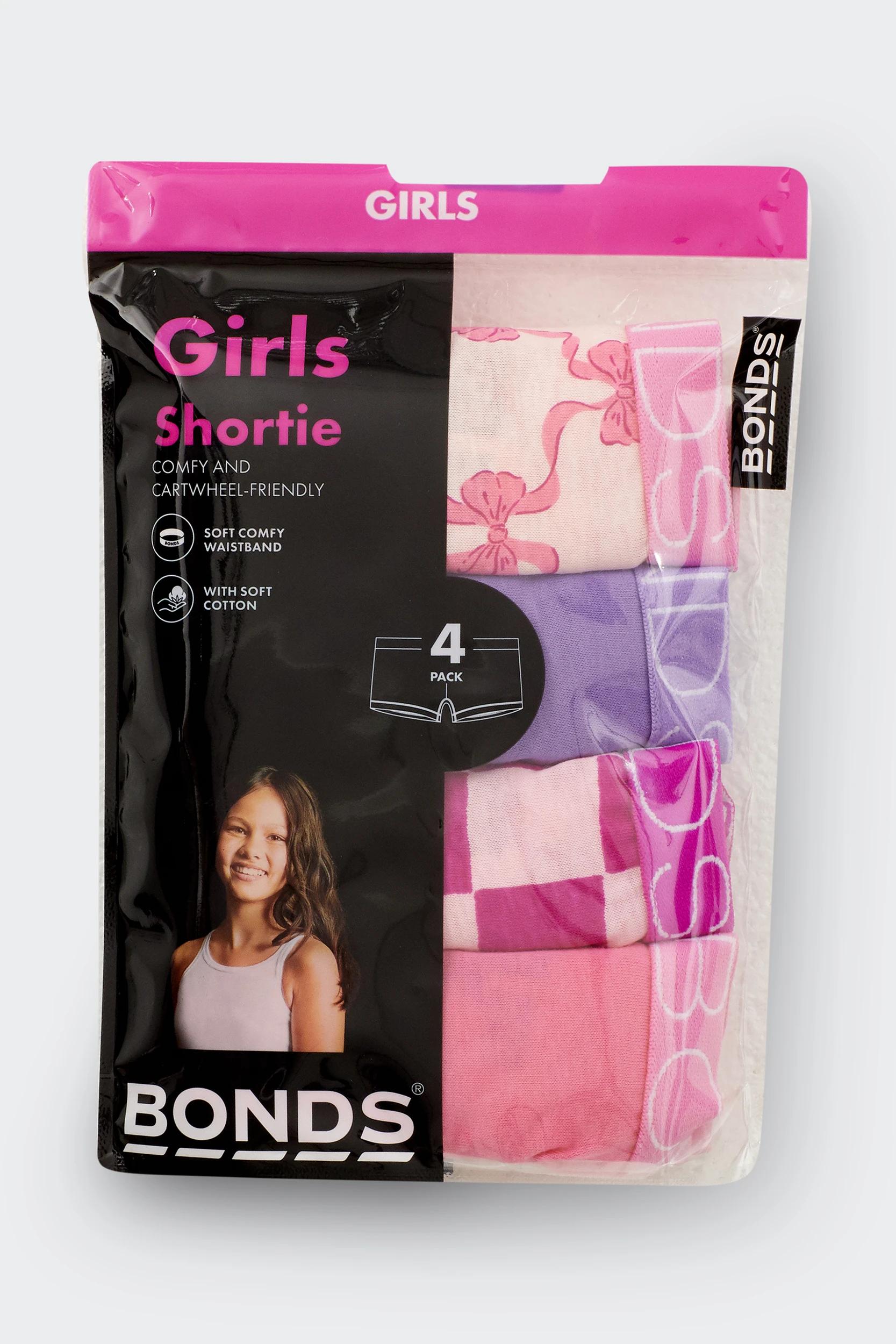 4 Older Girls 4 Pack Shortie - Bonds MULTI, 4 of 4