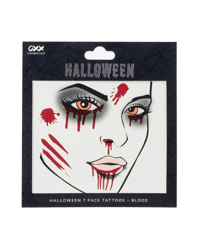 OXX Cosmetics 7 Piece Halloween Face Tattoos - B