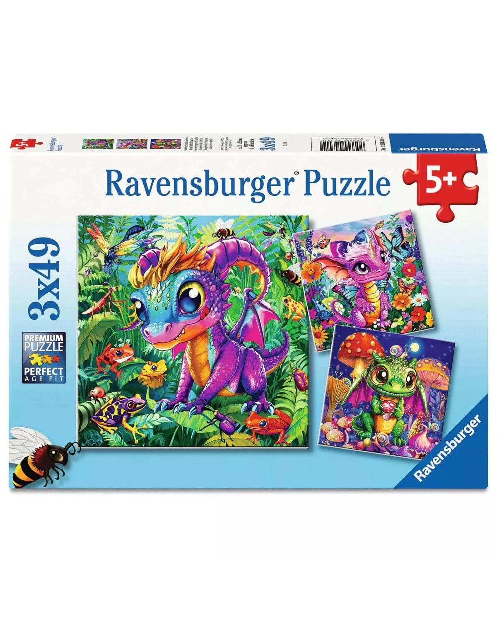 1 Ravensburger Baby Garden Dragons 3 x 49 Piece Jigsaw Puzzle 3 Pack, 1 of 3