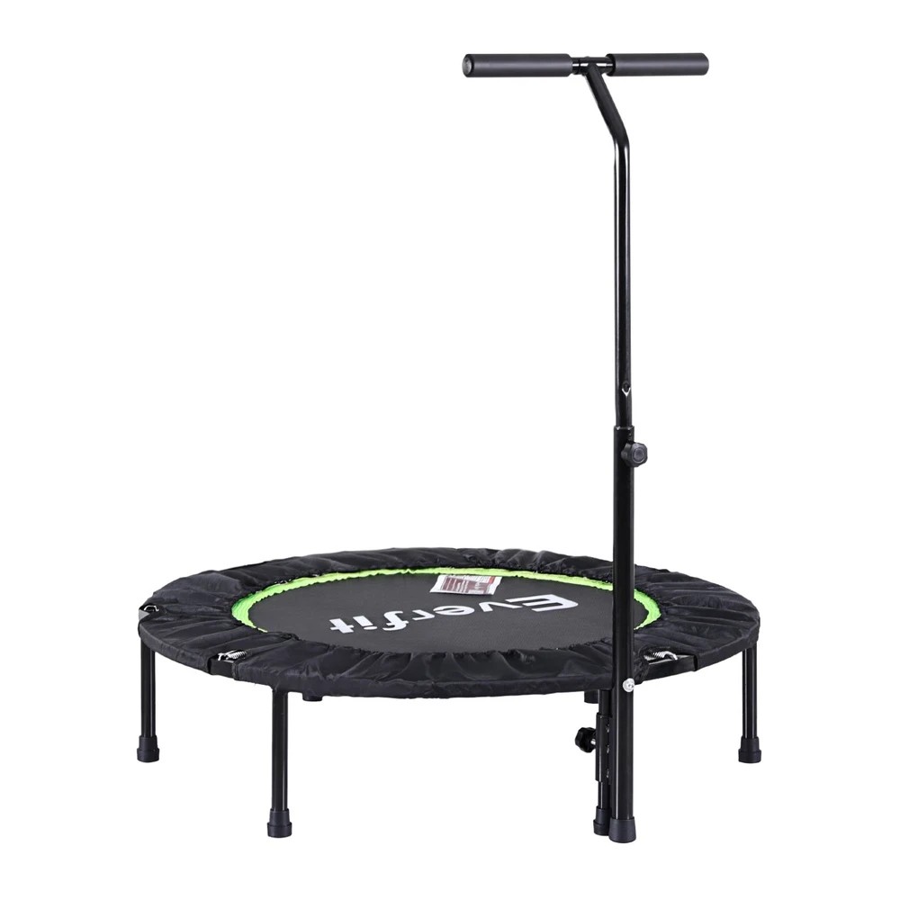 1 Everfit 40inch Fitness Foldable Trampoline Jumping Rebounder Home Gym Handrail - Multi, 1 of 7