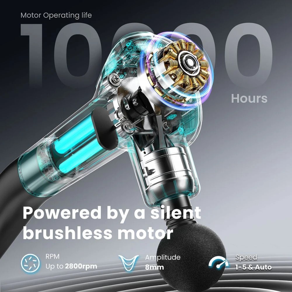 5 Renpho Reach Massage Gun Black, 5 of 10