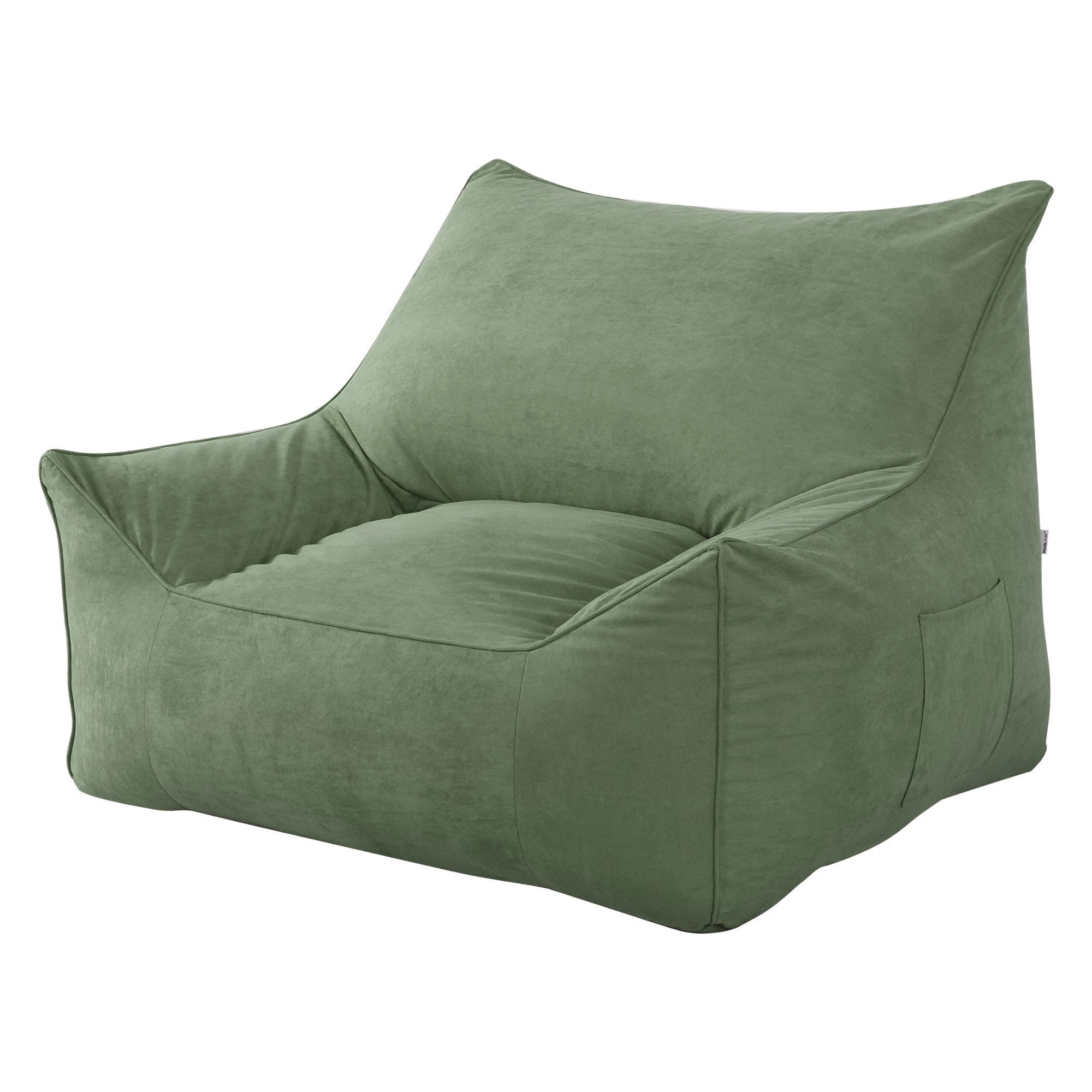 1 Marlow Bean Bag Chair Cover Suede Indoor Home Game Lounger Seat Lazy Sofa - Green, 1 of 8