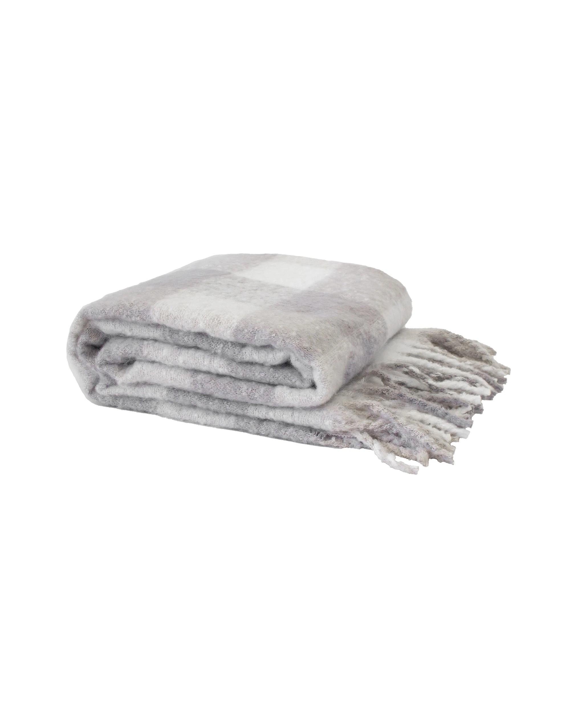 2 Bambury Cosmo Faux Mohair Cosy Throw Stone - Natural, 2 of 5