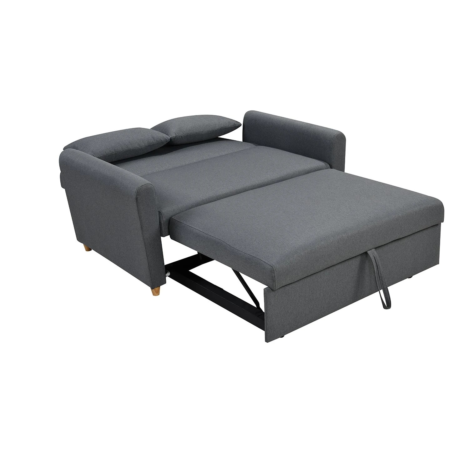 5 Foret 2-seater Pull Out Sofa Bed Lounge Adjustable Couch Furniture Grey, 5 of 8