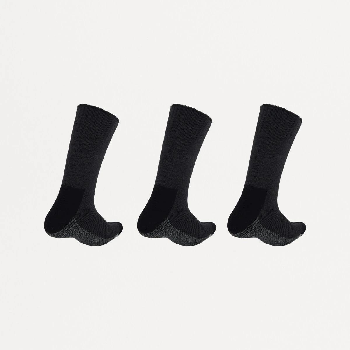 2 3 Pack Bamboo Crew Industrial Socks BLACK BAMBOO, 2 of 3
