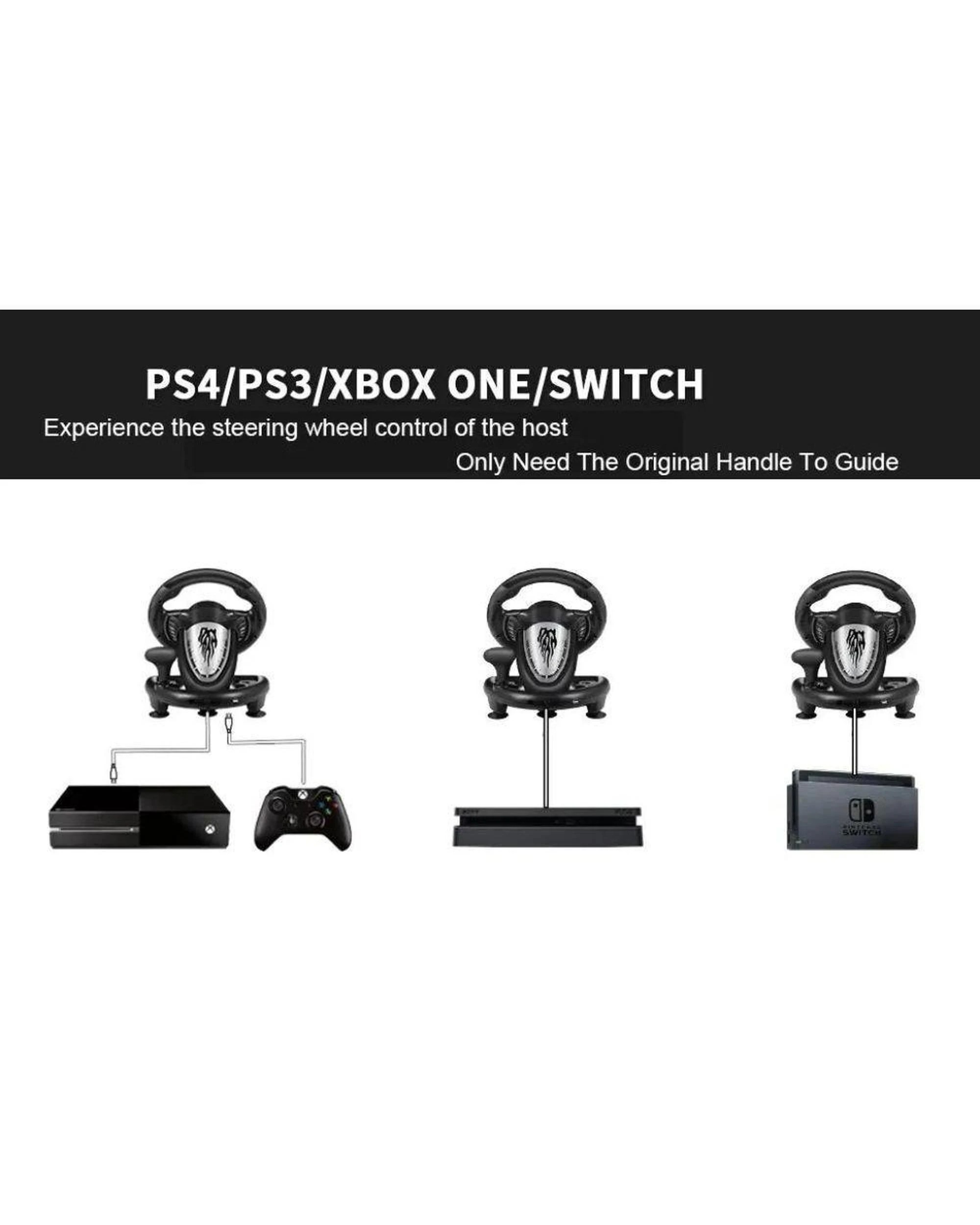 8 PXN V3 Pro Racing Wheel Switch 1 2 PC PS4 Xbox One Series X S Vibrate Pedals Clamp 180 Degree Rotate, 8 of 10