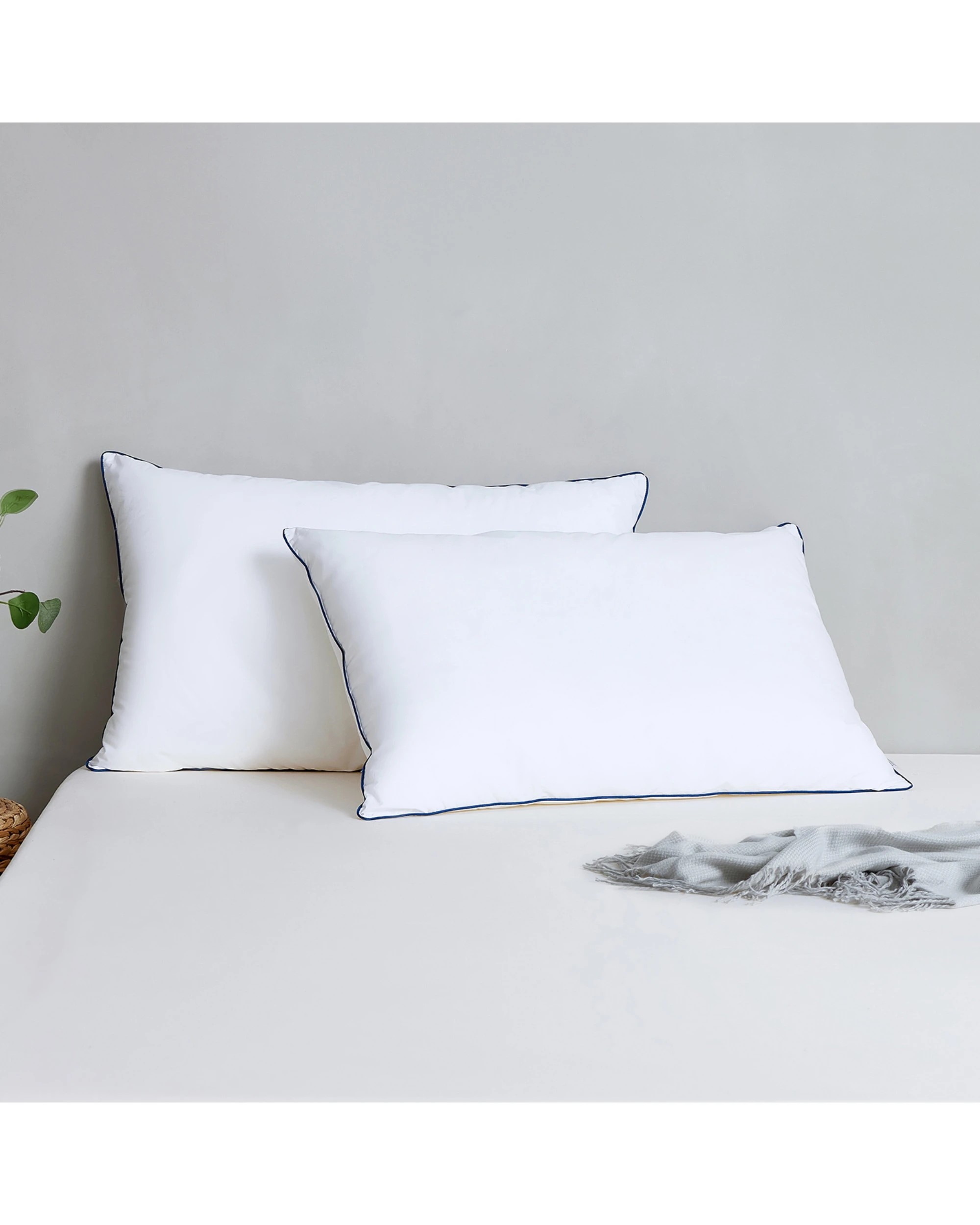 1 Dreamaker Sleep Form Low & Soft Profile Standard Pillow Twin Pack 48x73cm - White, 1 of 10