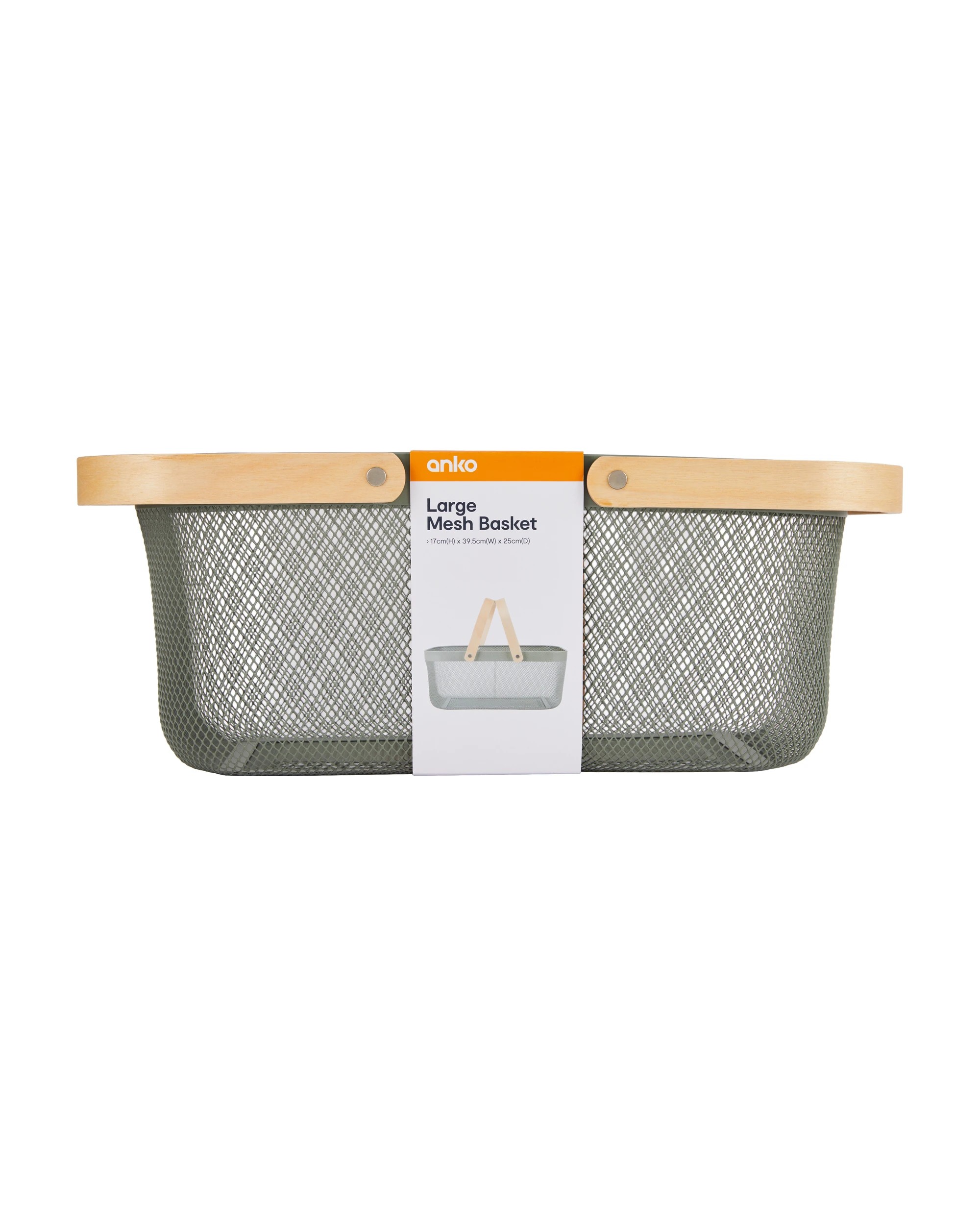 5 Large Mesh Basket - Green, 5 of 5