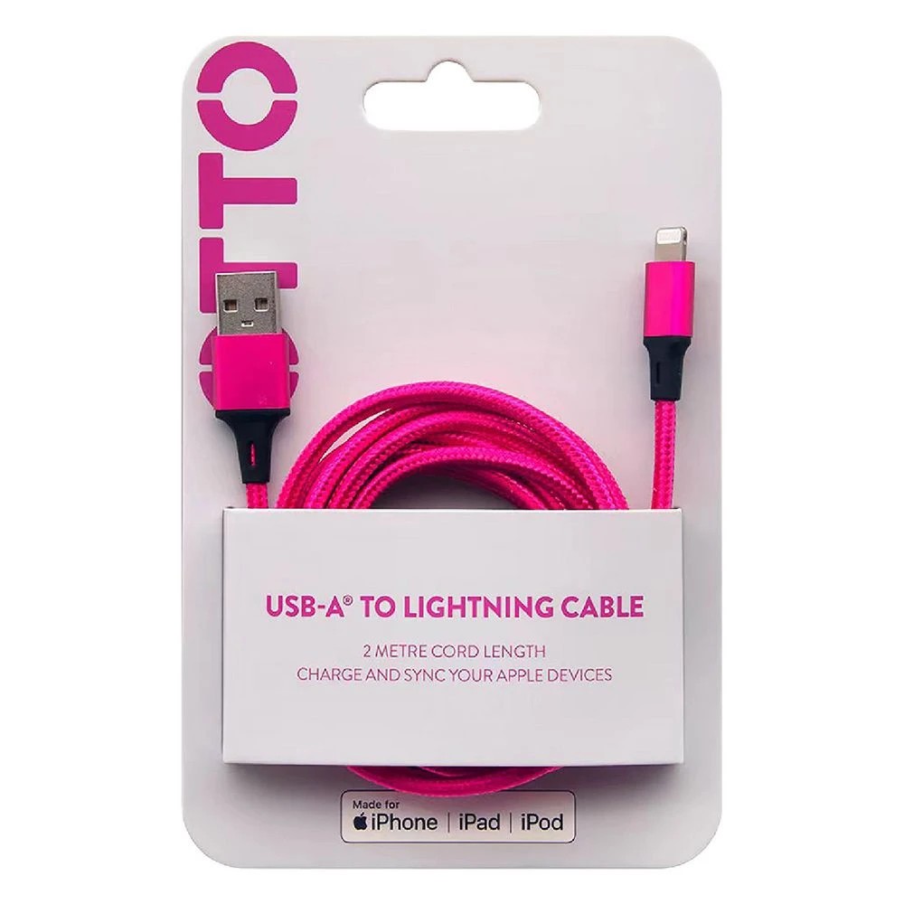 5 Otto Lightning Charger Cable 2m Pink, 5 of 5