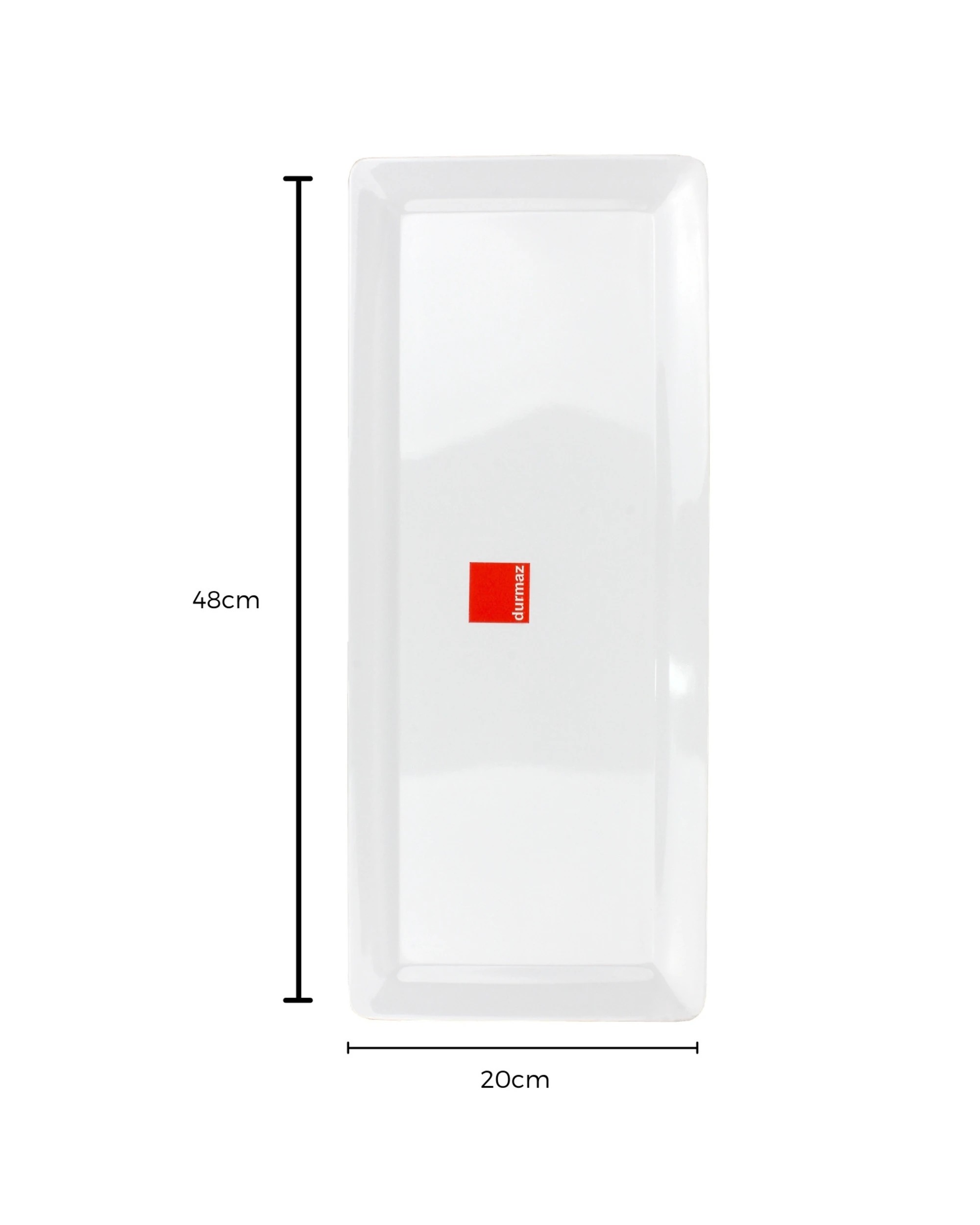 2 Spice Kitchen White Rectangular Melamine Platter 48cm x 20cm, 2 of 2