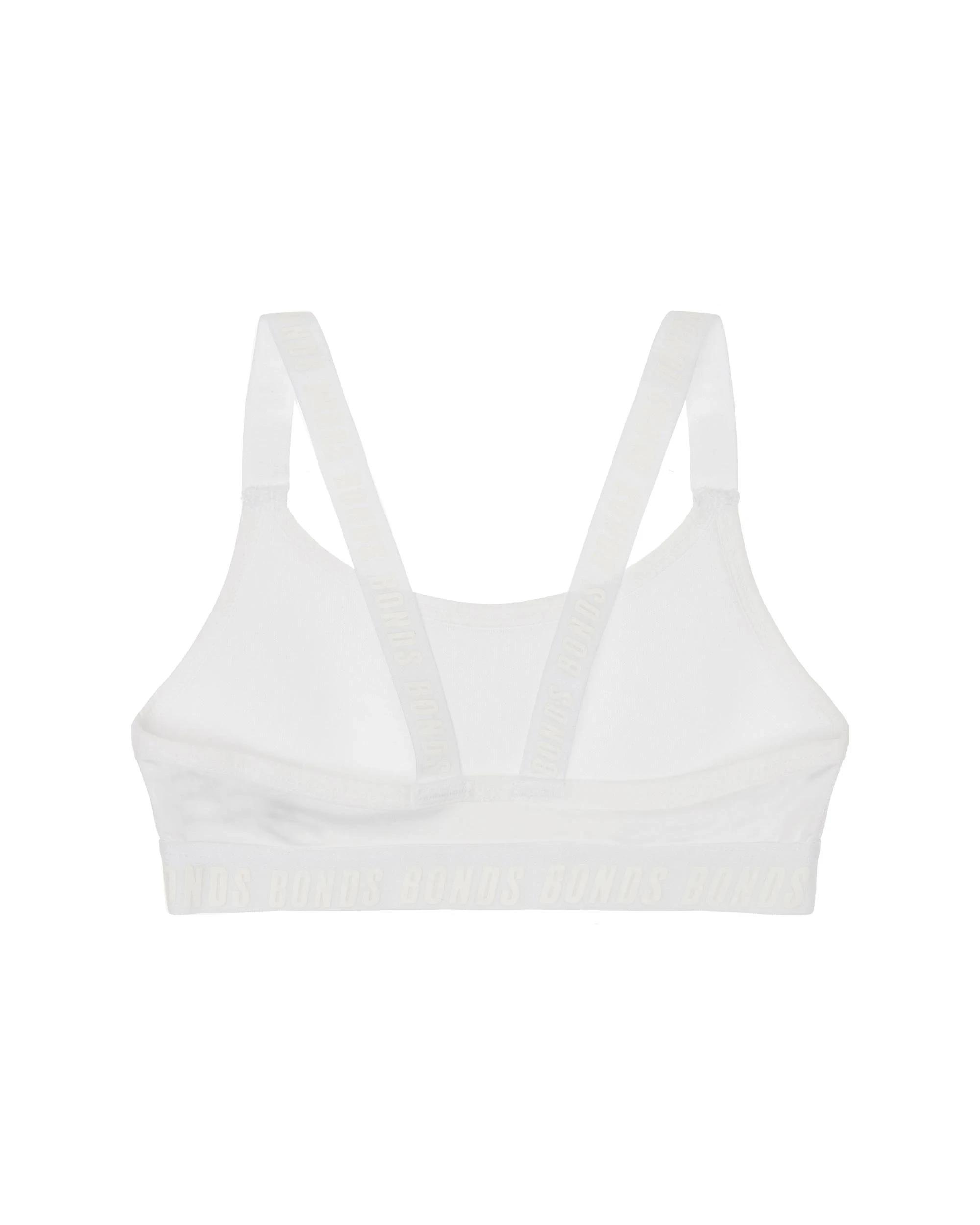 1 Bonds Girls Performance Crop Top WHITE, 1 of 2