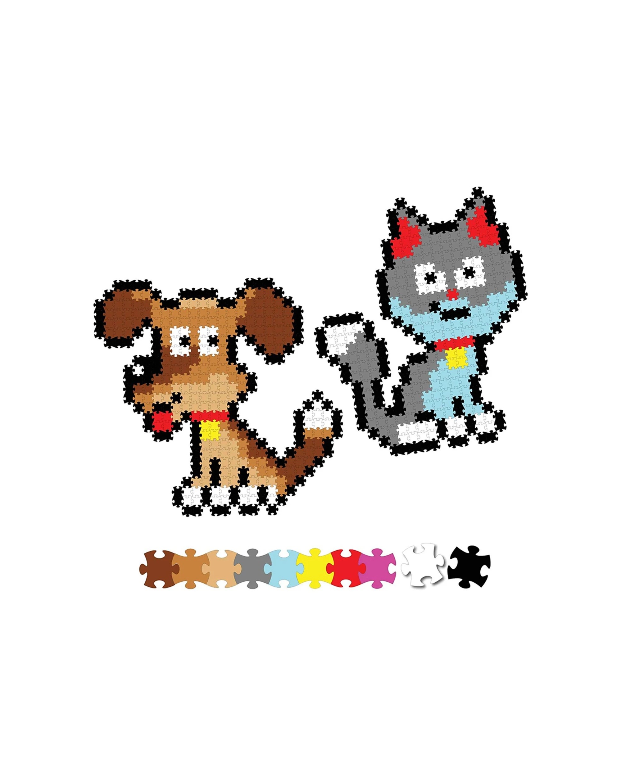 2 Fat Brain Toy Co 700pc Jixelz Jigsaw Puzzle Toy Set Pet Pals - Multi, 2 of 4