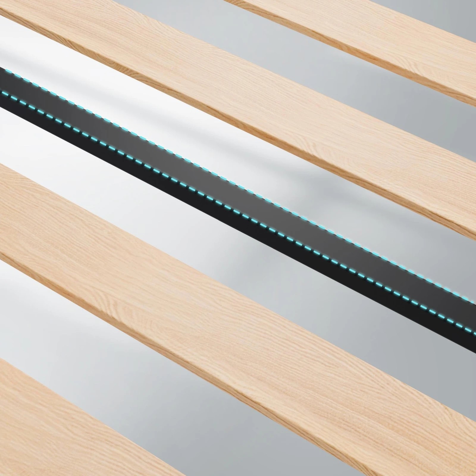 8 Alfordson Bed Frame Single Size Mattress Base Wooden Platform Fabric - Grey, 8 of 10