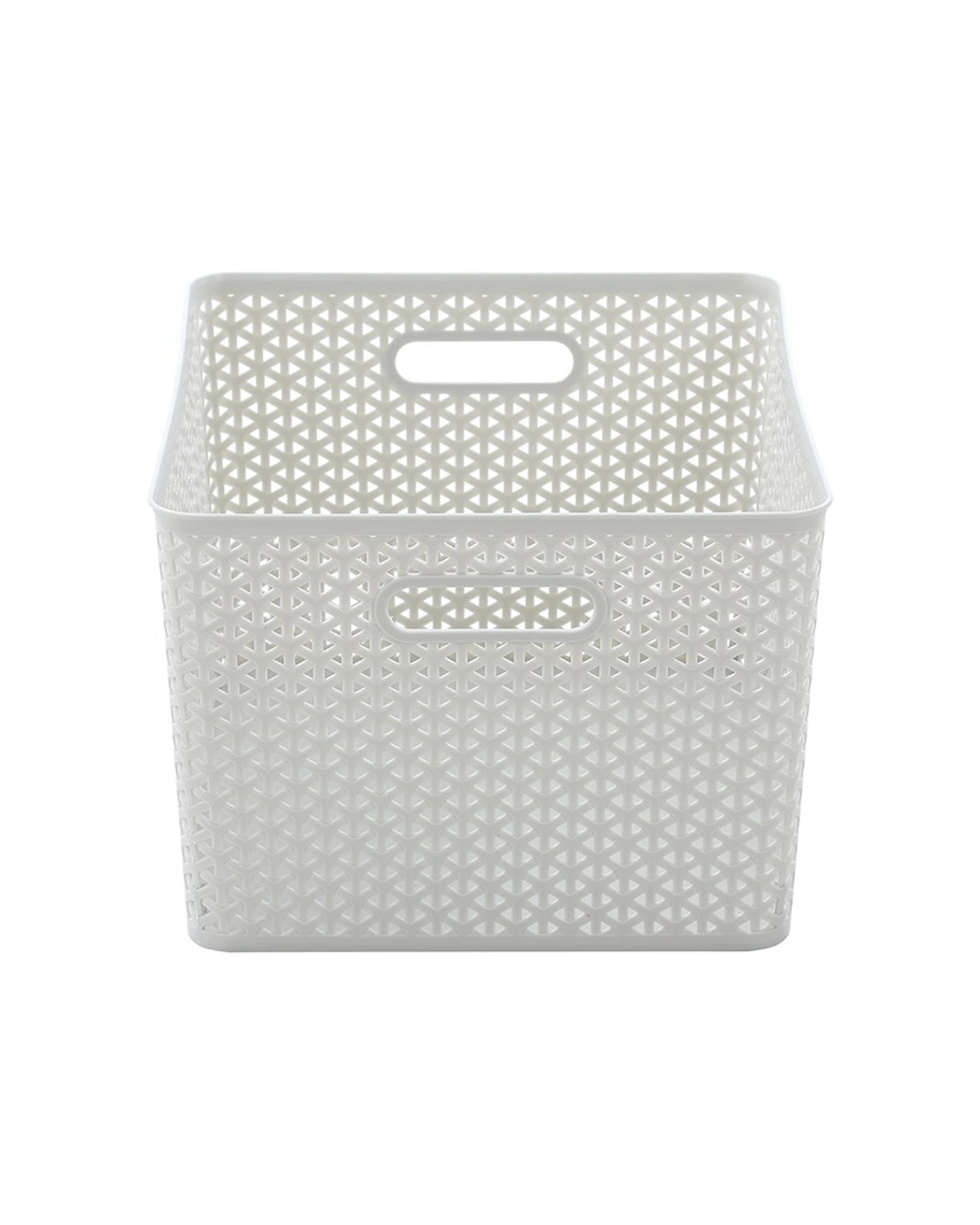 4 Boxsweden Wicker Storage Basket Xl 37l With Handle Durable Storage Basket For Home Organisation
 - White, 4 of 5