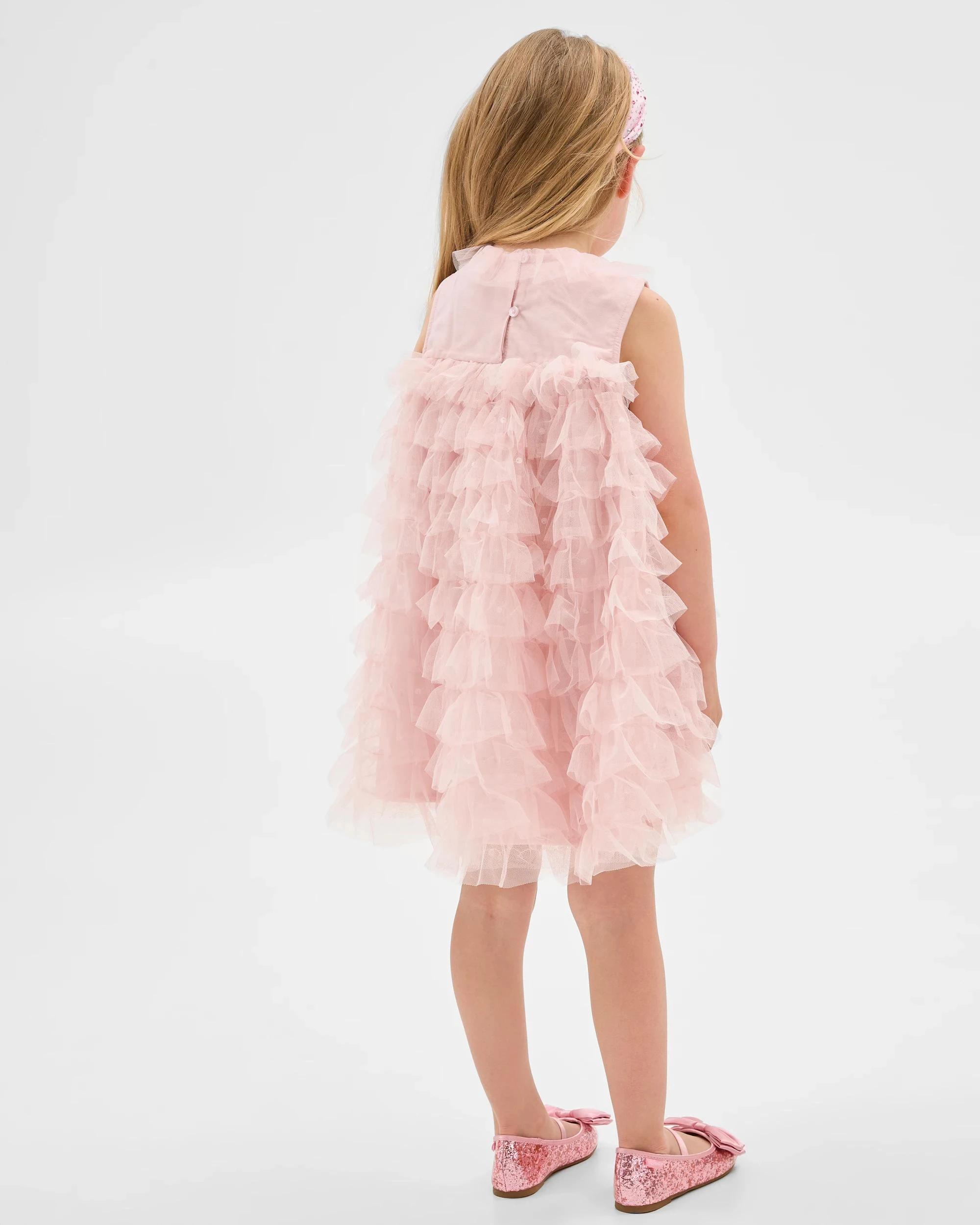 3 Target Kids Tulle Ruffle Dress PINK, 3 of 9