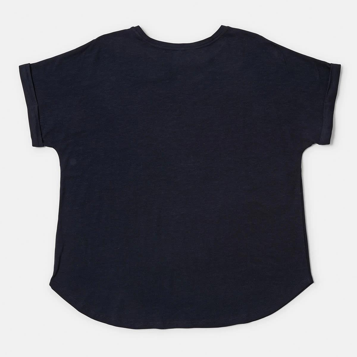 7 Curve Short Sleeve Longline Slub T-shirt SKY CAPTAIN, 7 of 8