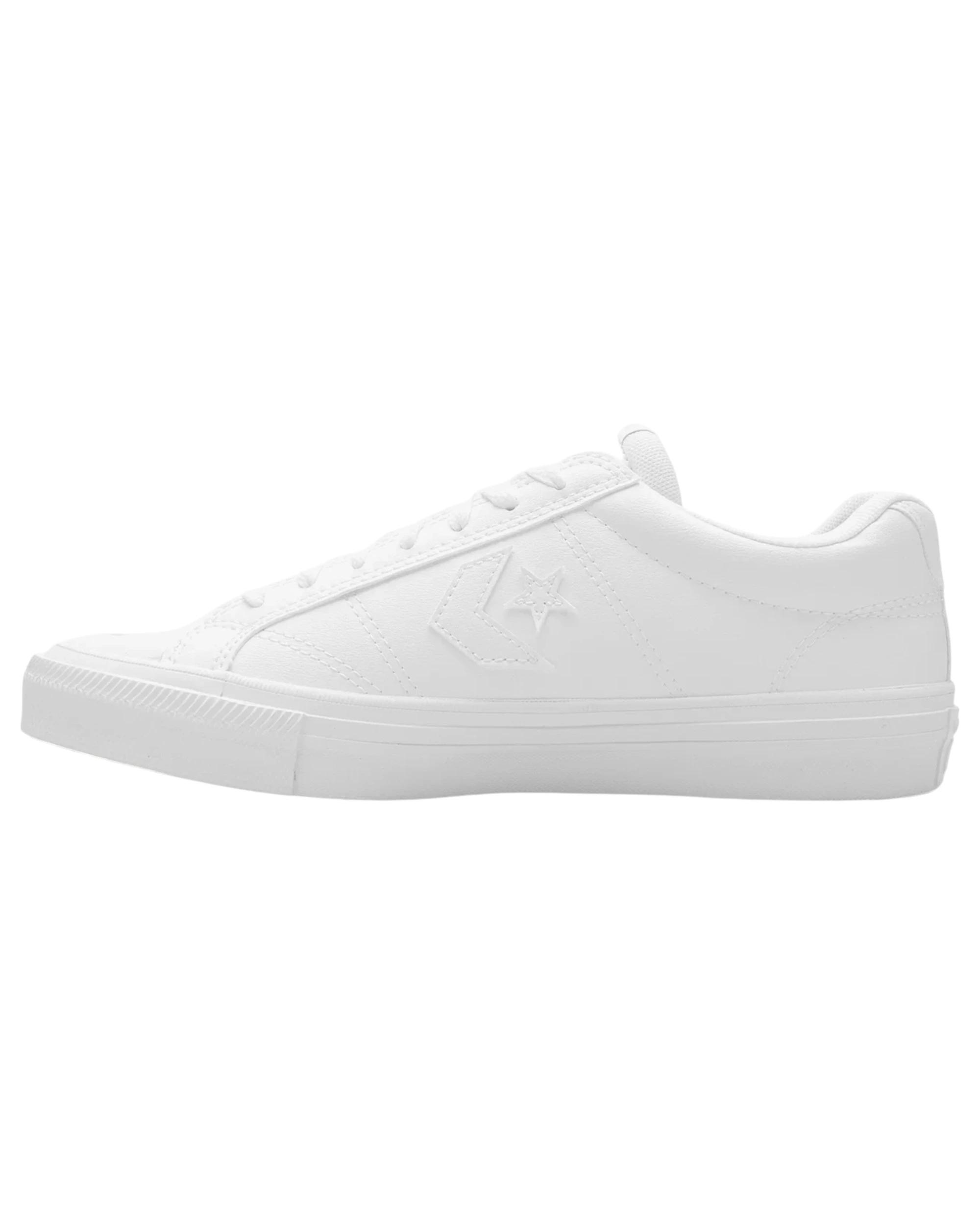 4 Converse Unisex Sport Casual Faux Leather Sneaker WHITE, 4 of 6