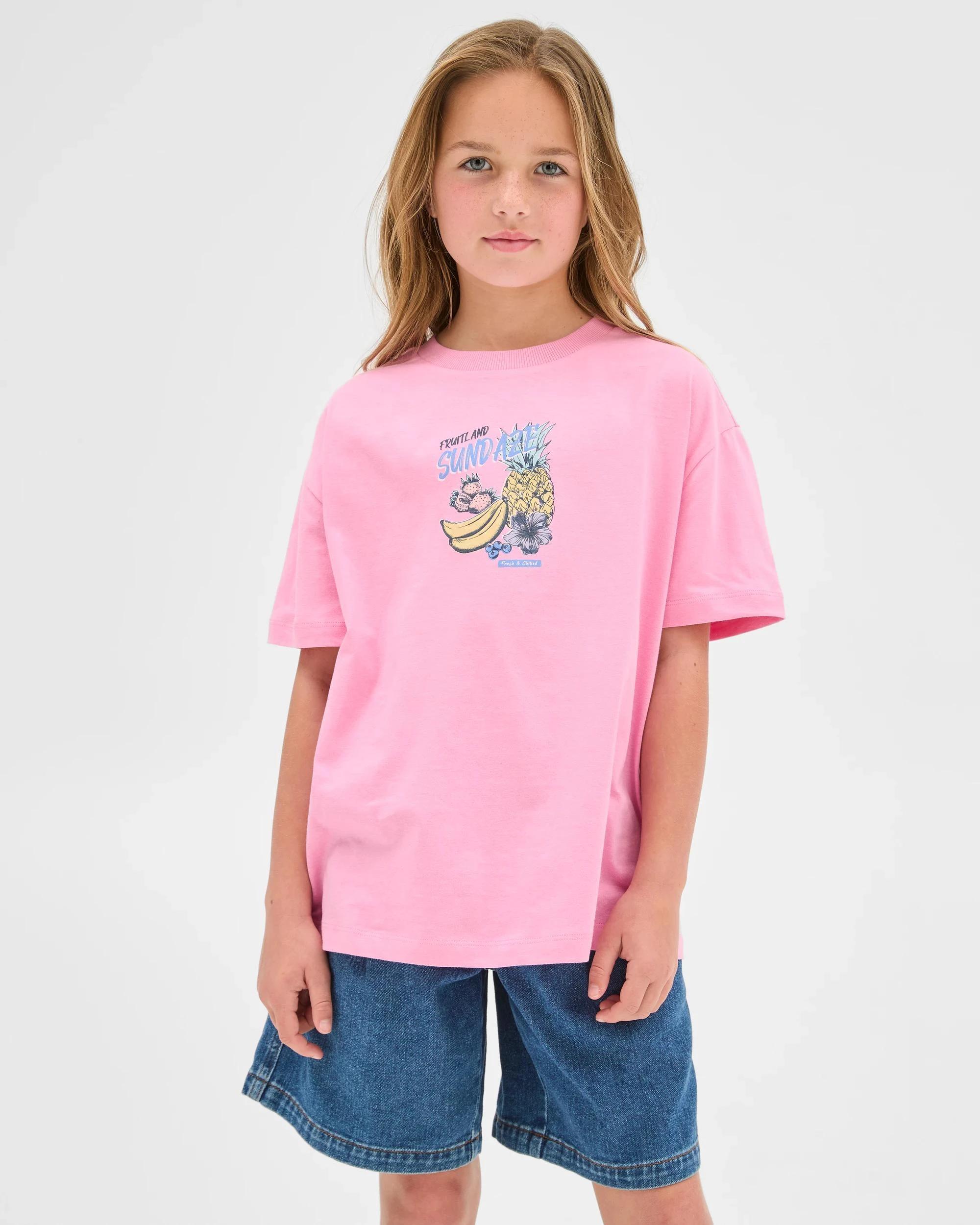 1 Target Kids Australian Cotton Print T-Shirt FRUIT PINK, 1 of 7