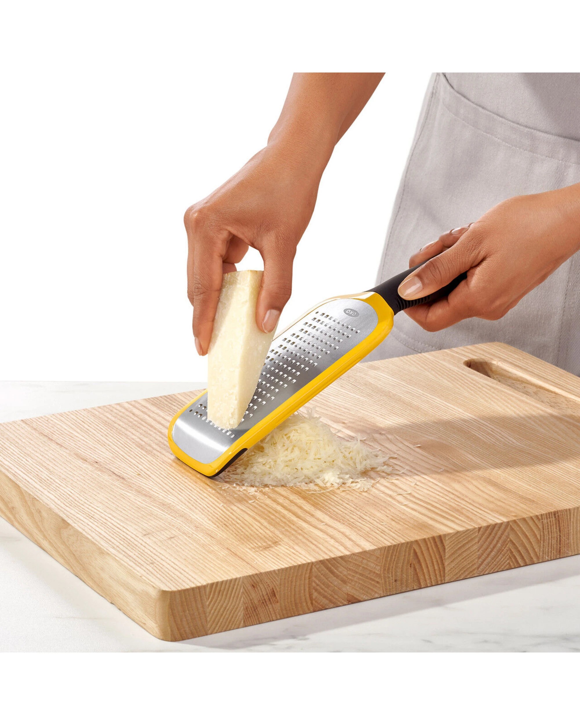 2 OXO Good Grips Medium Grater – Etched Stainless Steel Blade Non-Slip Handle for Cheese Vegetables Citrus, 2 of 7