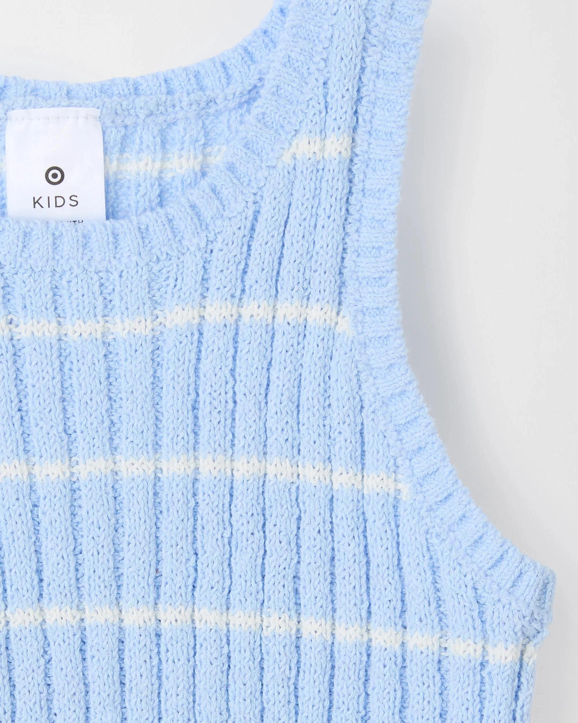6 Target Australian Cotton Blend Younger Girls Knit Tank BLUE / STRIPE, 6 of 6