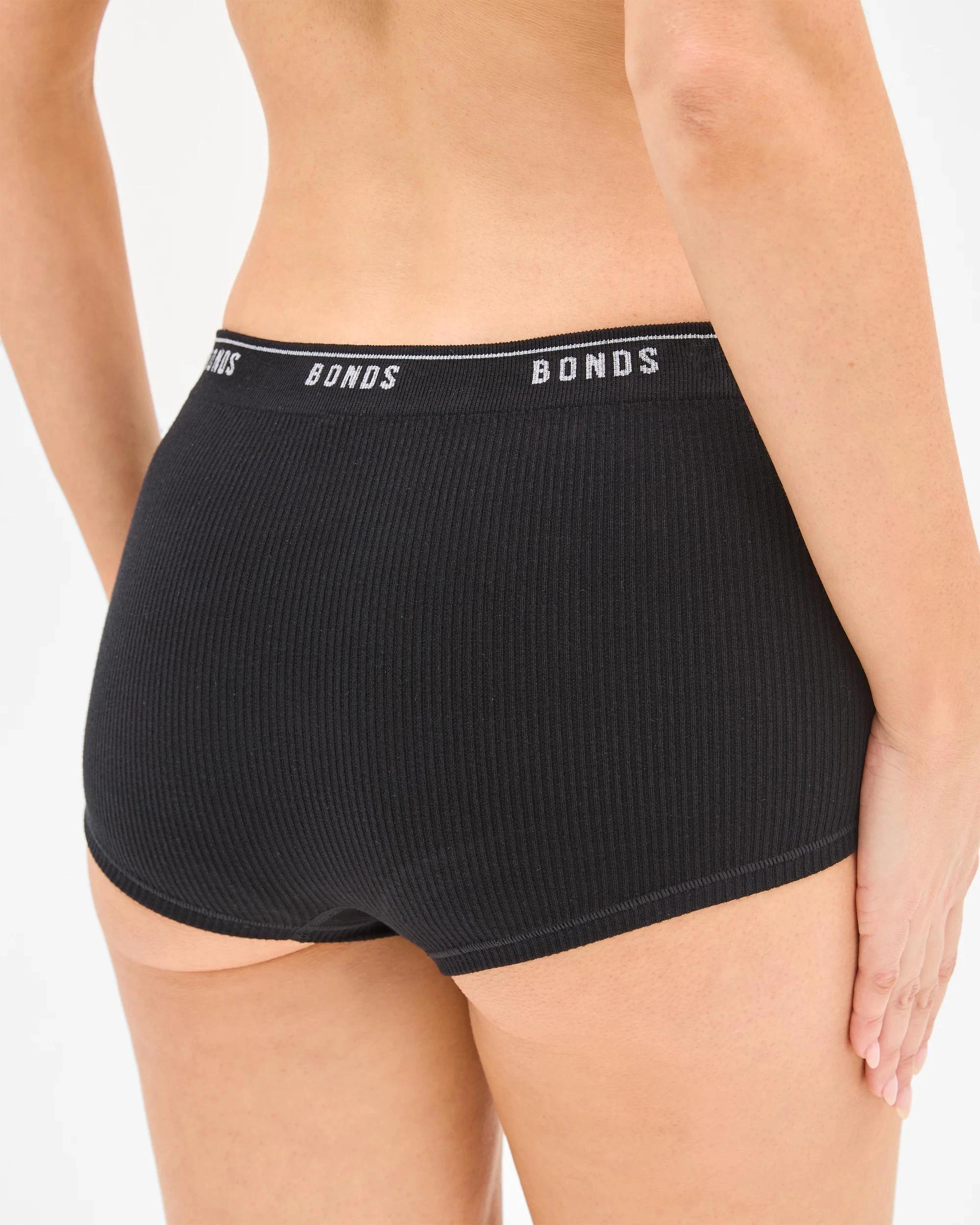 3 Women's Originals Bamboo Seamless Rib Shortie - Bonds BLACK, 3 of 3