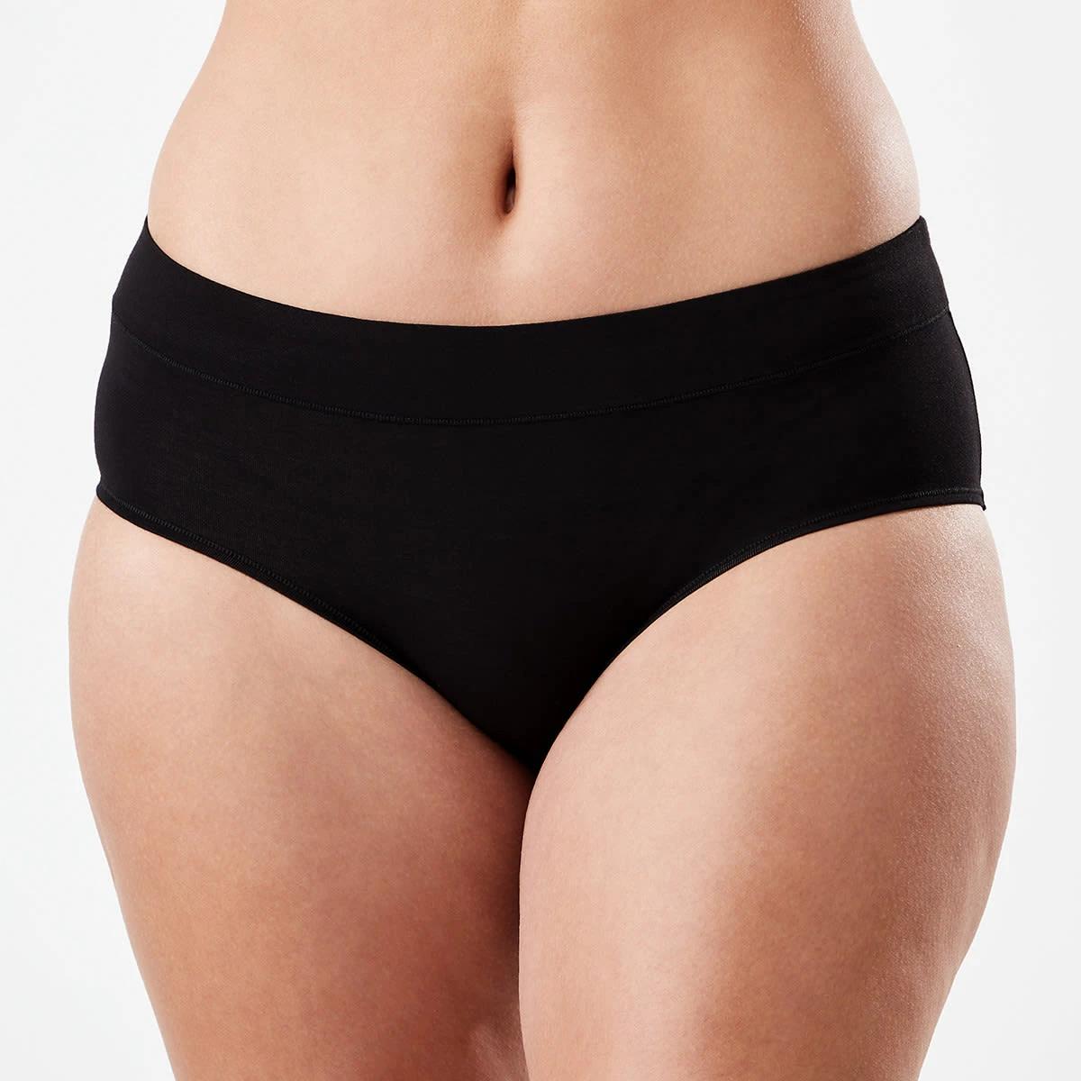 1 3 Pack Bamboo Blend Midi Briefs BLACK, 1 of 7