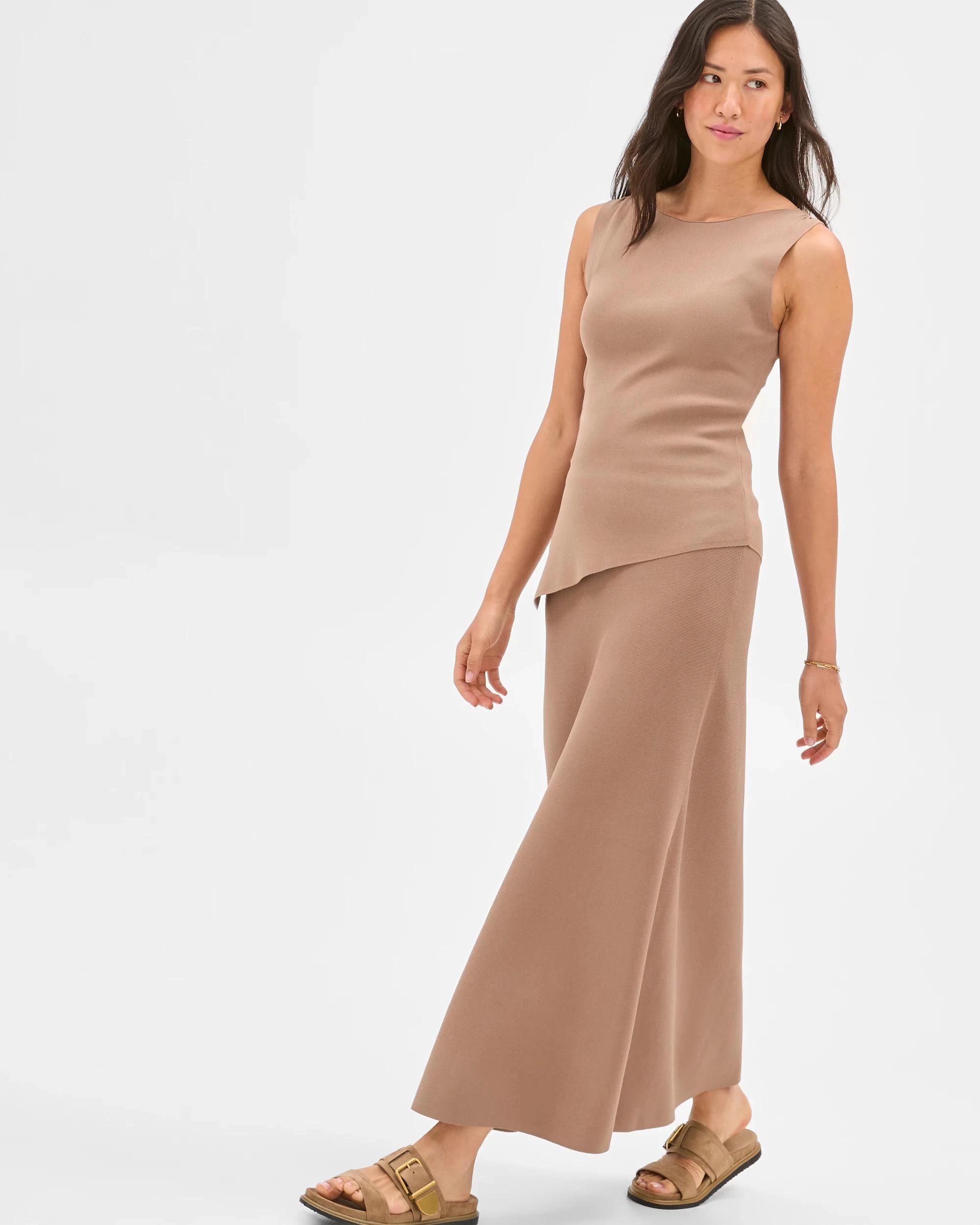 5 Crepe Knit Midi Skirt - Preview MOCHA, 5 of 6