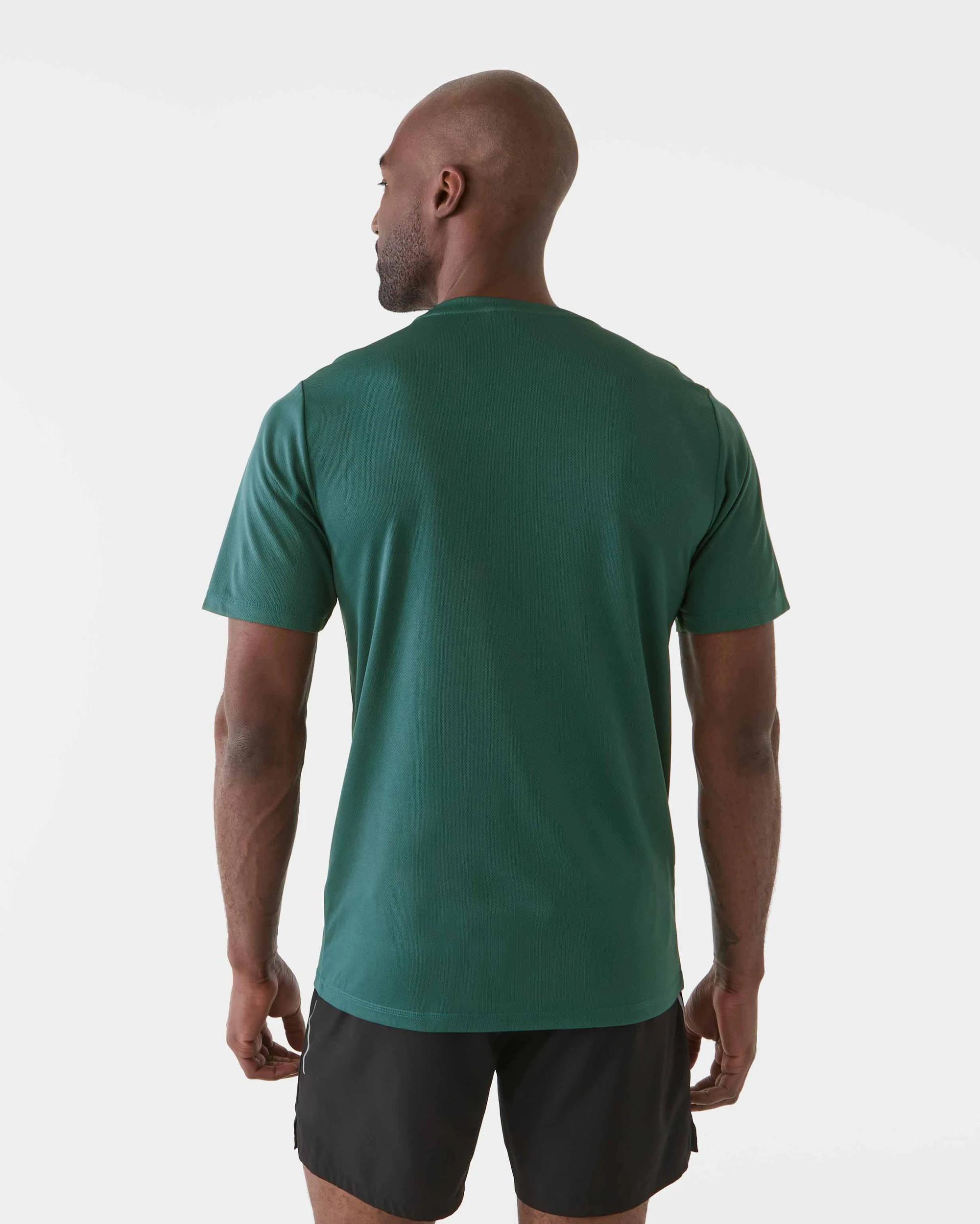3 Active Mens Printed T-shirt Diamondgrn, 3 of 7
