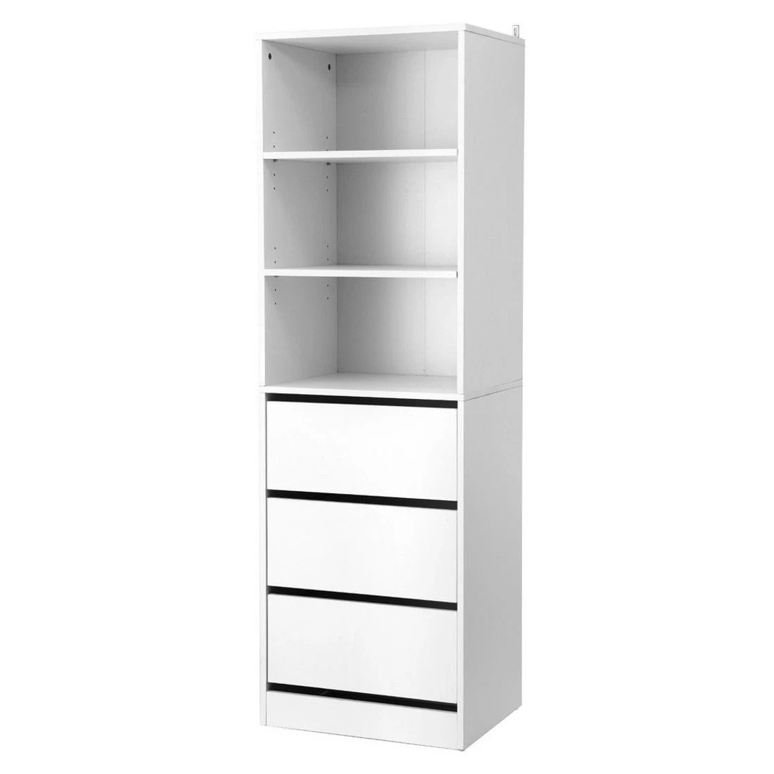 1 Artiss 3 Chest of Drawers Tallboy Cabinet - White, 1 of 8