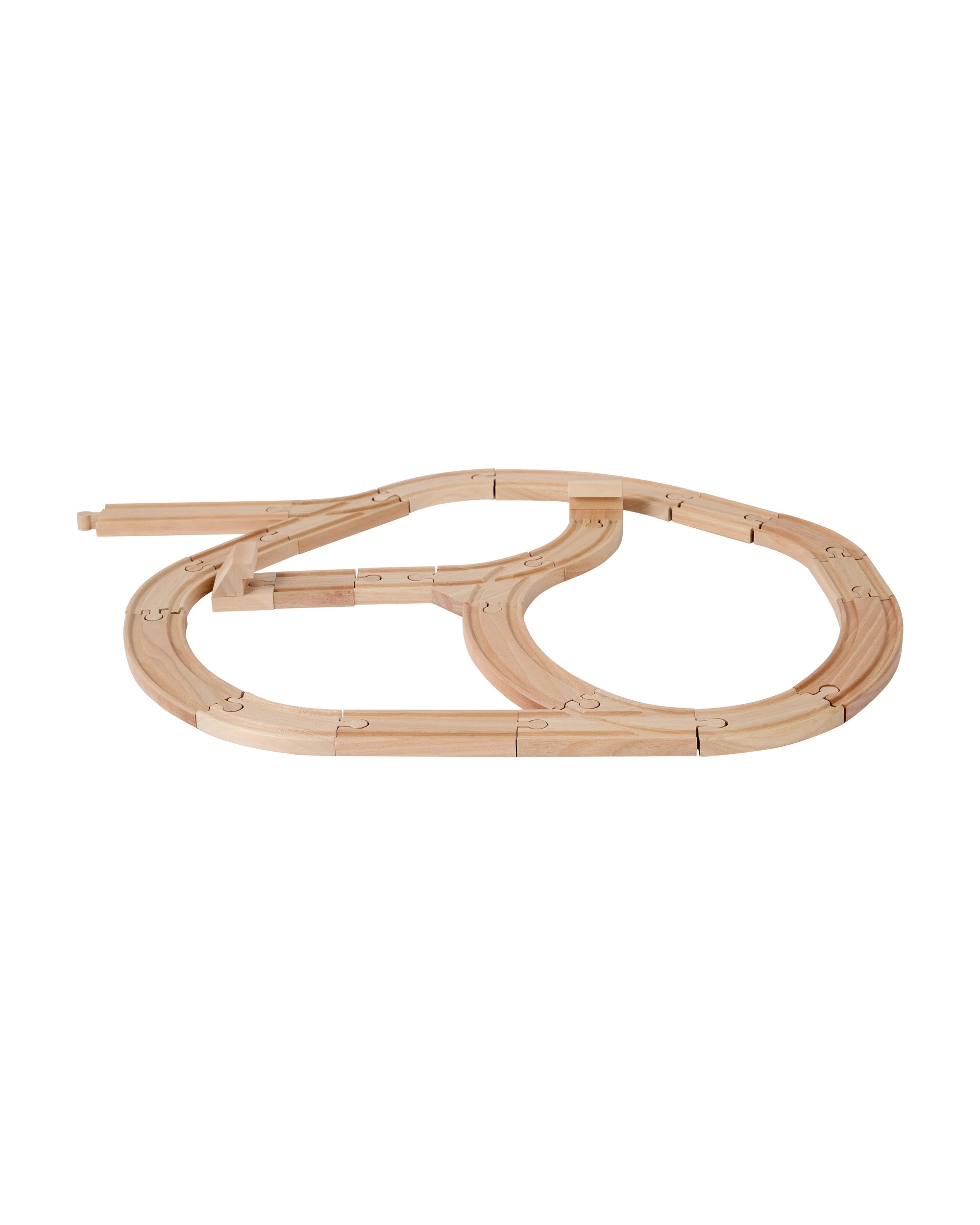 2 25 Piece Wooden Train Track Set, 2 of 8