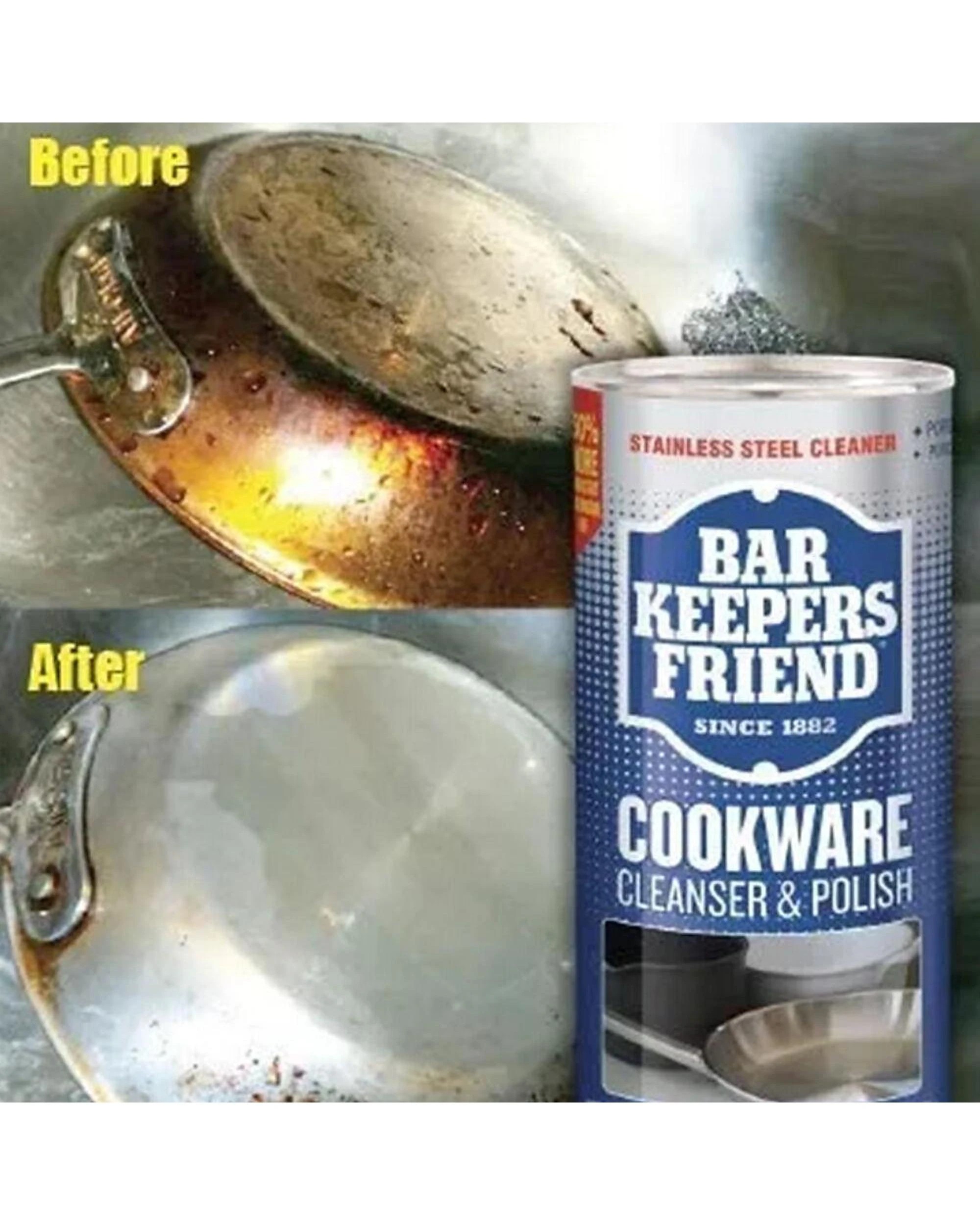 4 Bar Keepers Friend Cookware Cleanser & Polish 340g  Set of 6, 4 of 8