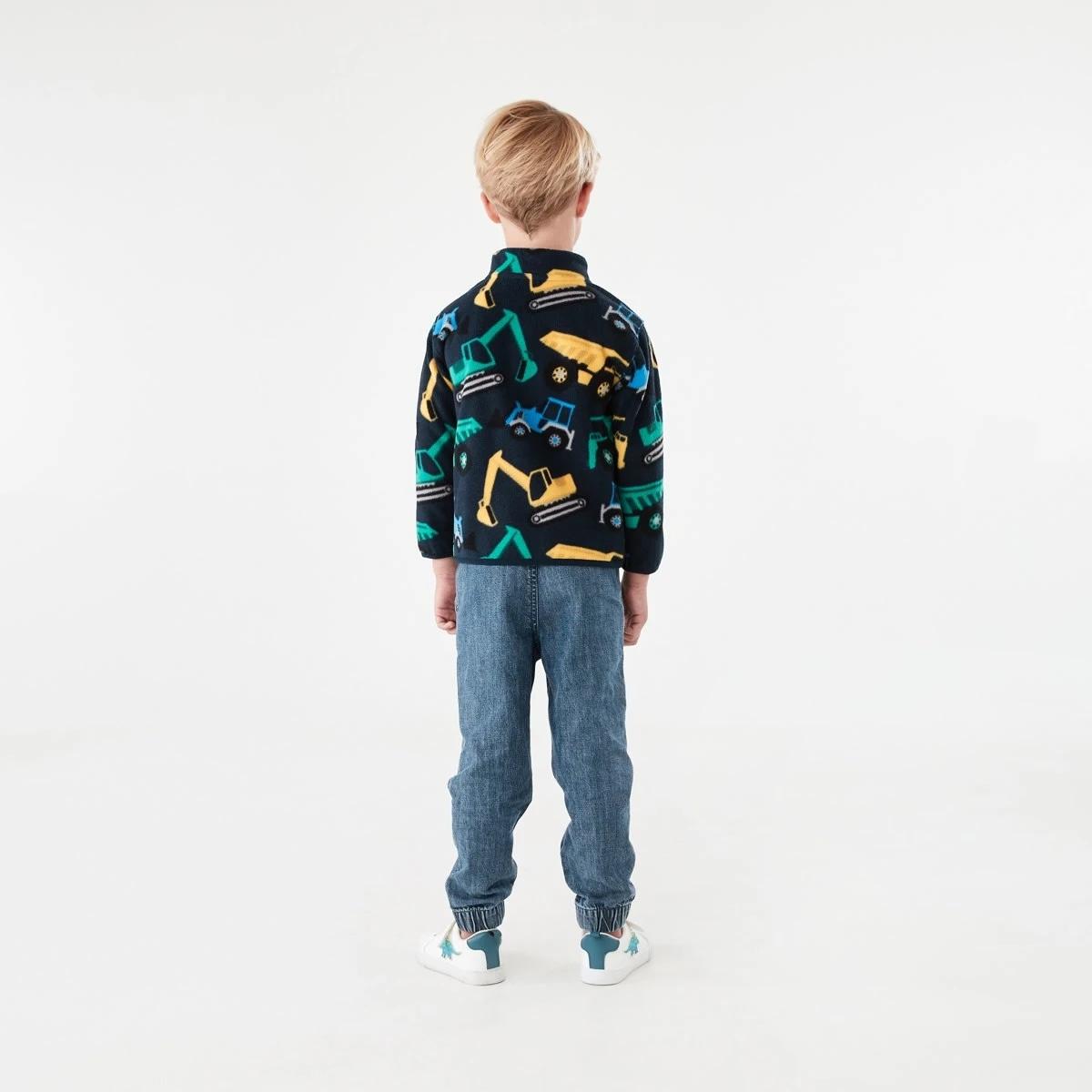 8 Fleece Zip Through Sweatshirt Blu Diggin, 8 of 10