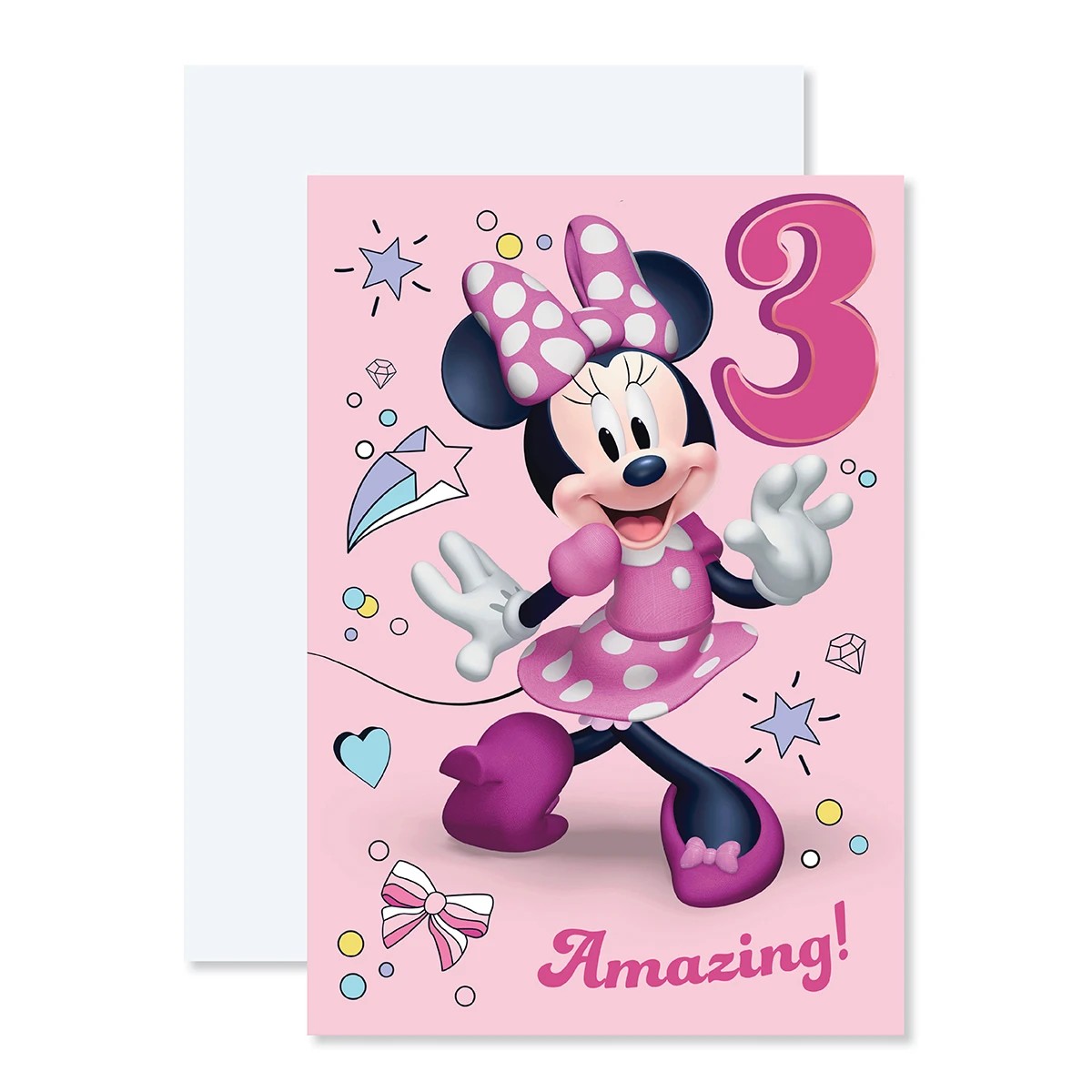 1 Connections from Hallmark 3rd Birthday Card - Minnie Mouse, 1 of 3