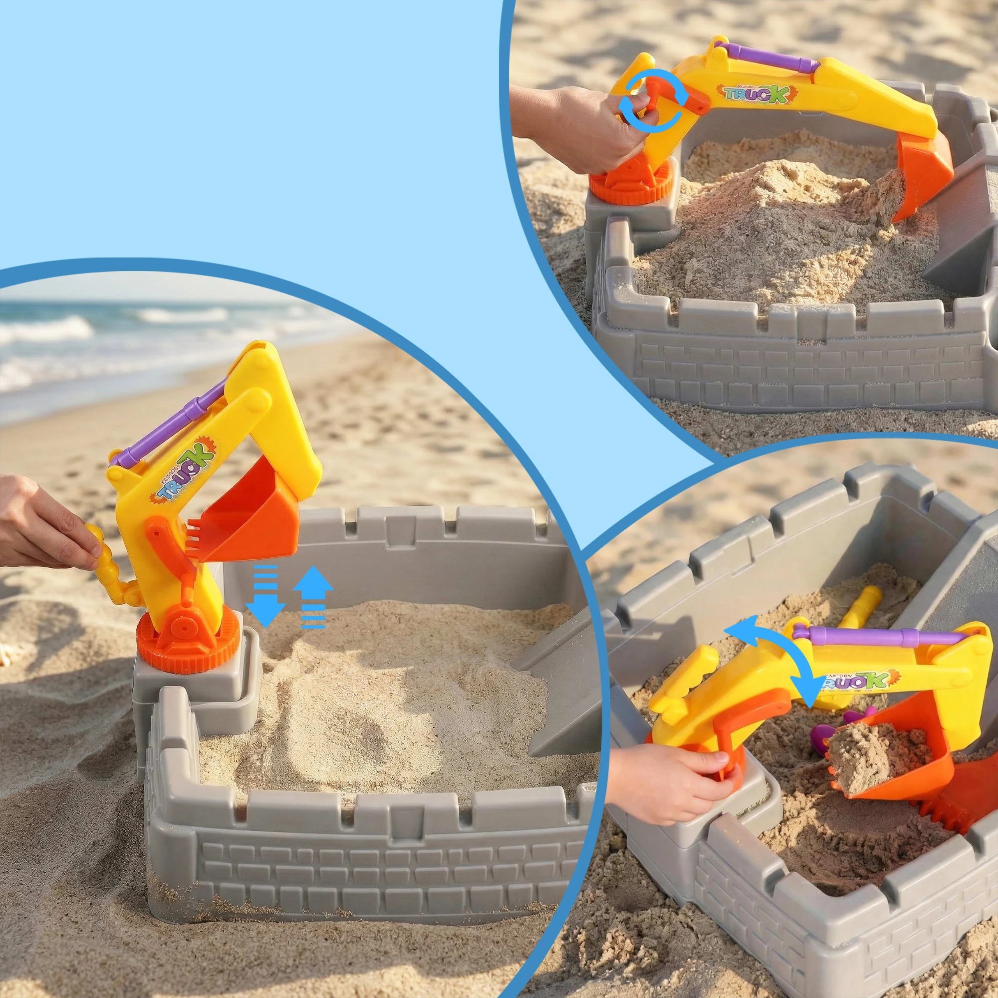 5 Keezi 2-in-1 Kids Construction Sandpit & Water Table - Multi, 5 of 7